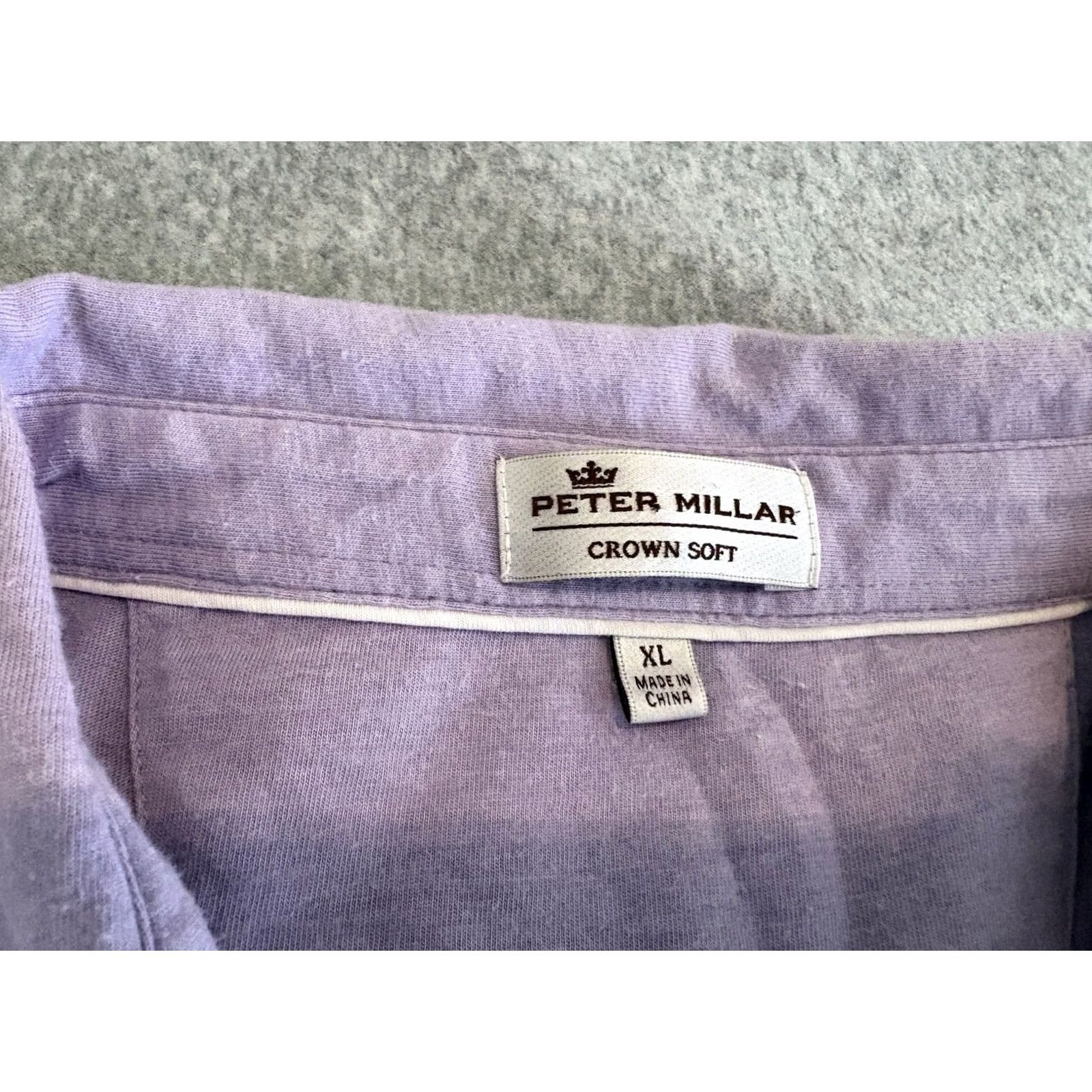 Peter Millar Peter Millar Crown Soft Golf Polo Shirt Pima Cotton Silk Masters Augusta Mens XL Purple Polo Shirt %23 Golf Mens XL Purple Size US XL / EU 56 / 4 - 2 Thumbnail