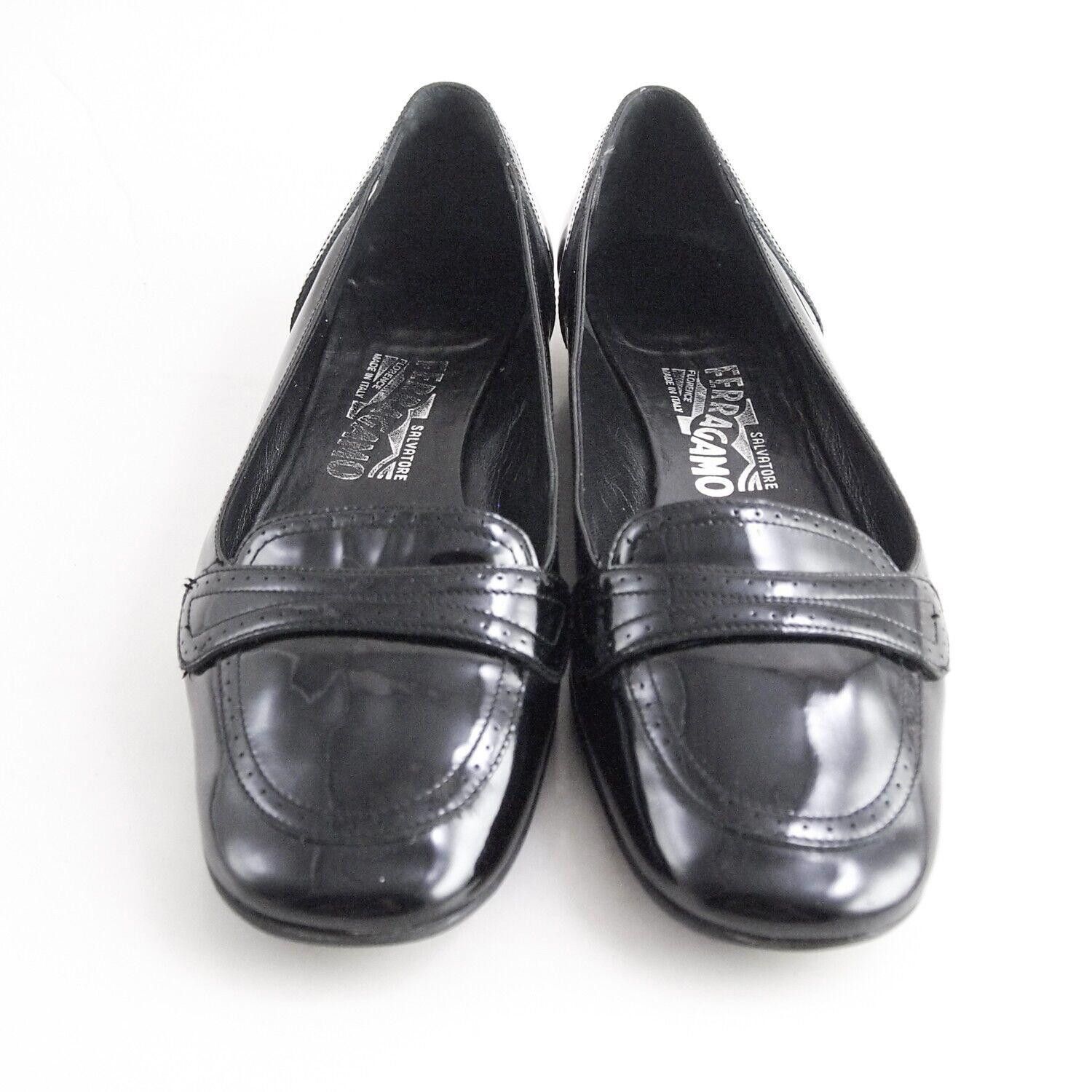 Salvatore Ferragamo Ferragamo Penny Loafer Black Polished Leather EU 39 US 8.5 C Size US 8.5 / IT 38.5 - 3 Thumbnail
