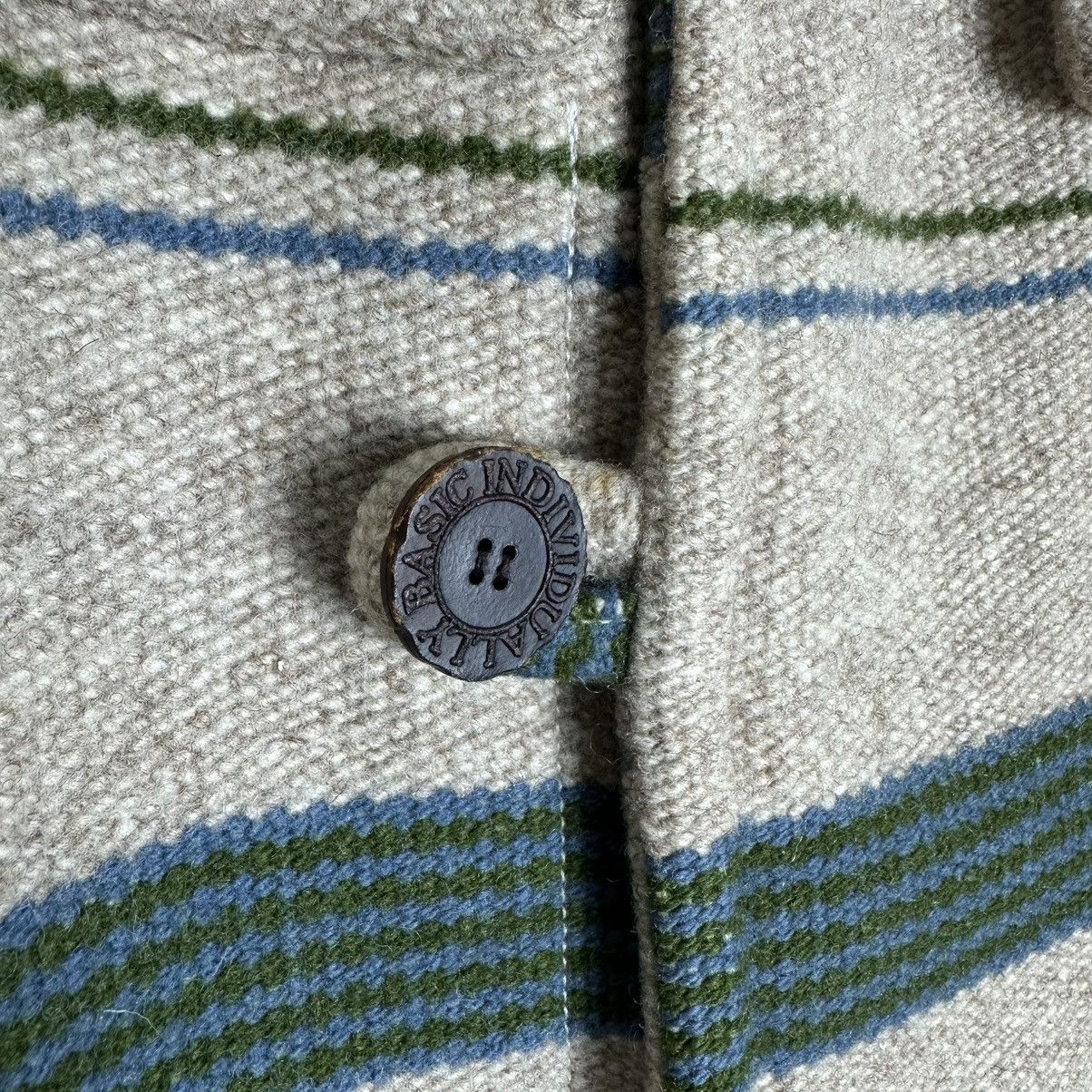 Japanese Brand IXIZ HOODIE STRIPED WOOL LONG JACKET Size US L / EU 52-54 / 3 - 5 Thumbnail