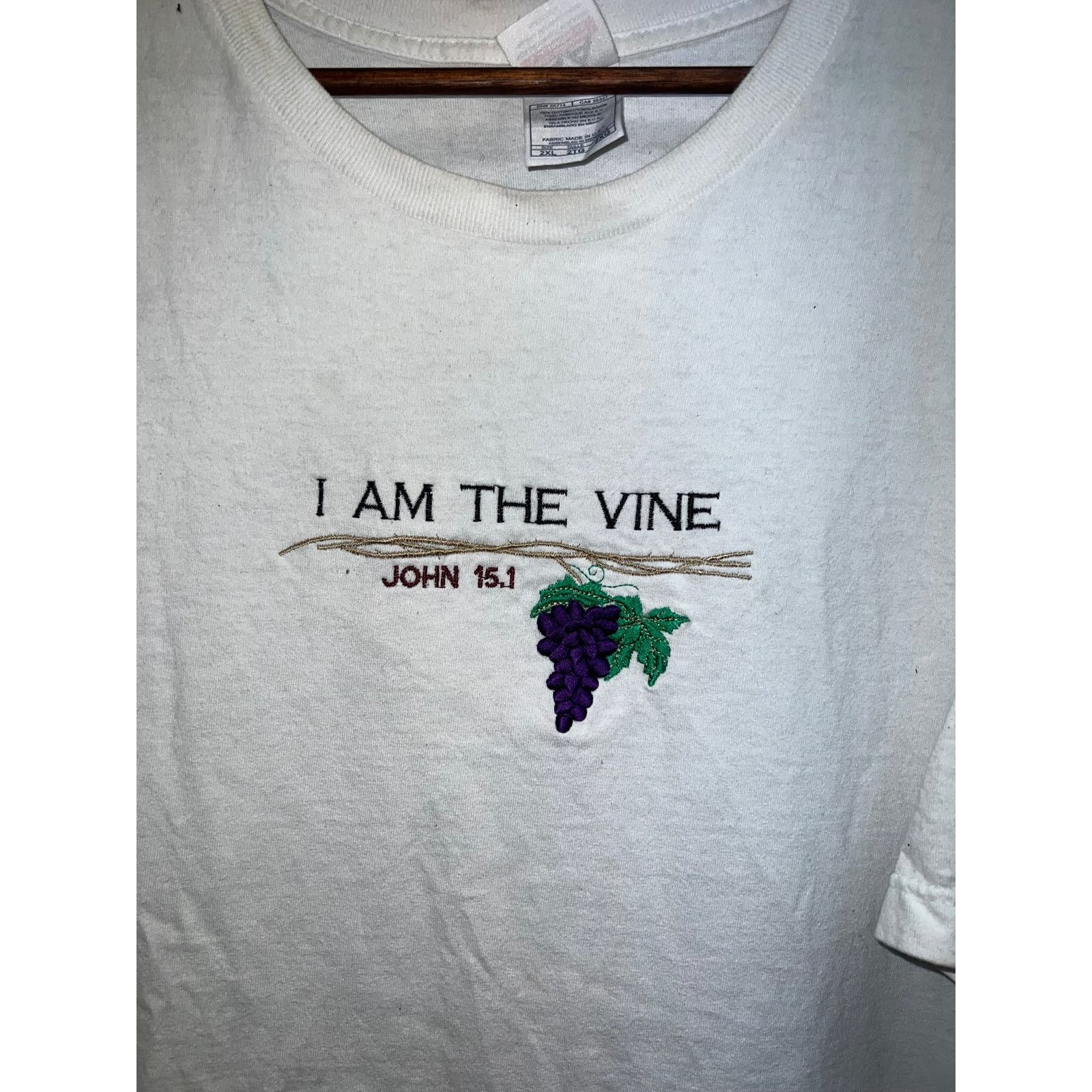 Vintage Vintage John 15:1 Shirt I Am The Vine Bible Verse Tee VTG 2X Size US XXL / EU 58 / 5 - 2 Thumbnail
