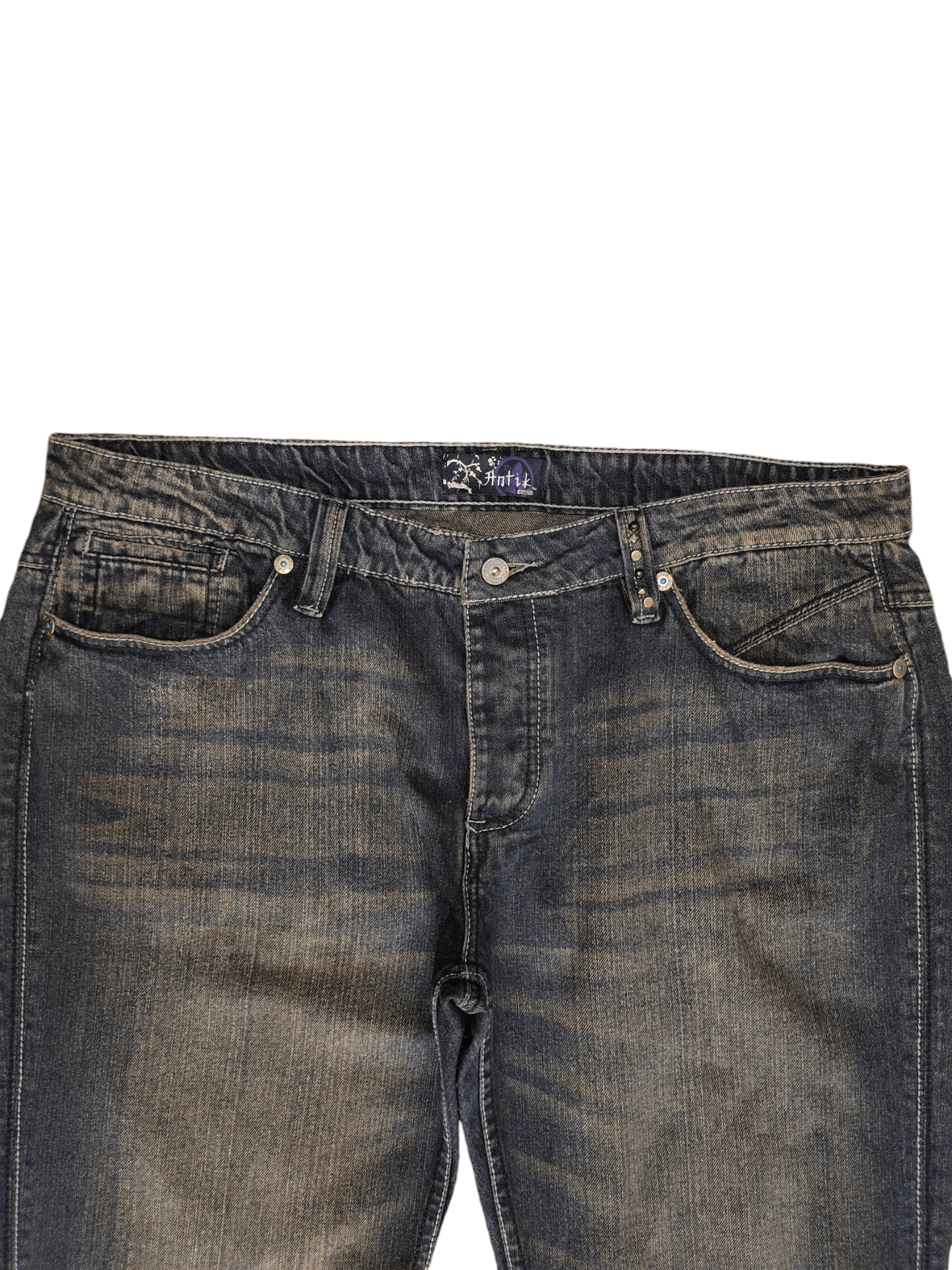 Antik Denim Vintage Y2k Antik Denim Studded Tribal Pocket Loose Jeans Size US 40 / EU 56 - 3 Thumbnail