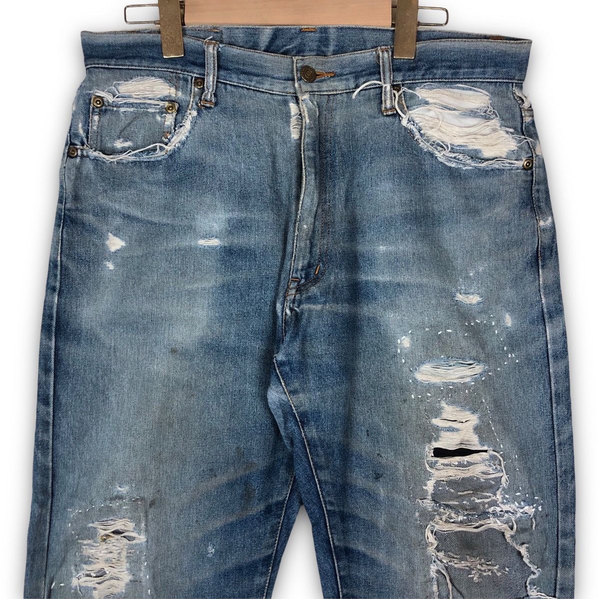 Vintage Vintage 90s Distressed Denim Jeans Size US 34 / EU 50 - 2 Thumbnail