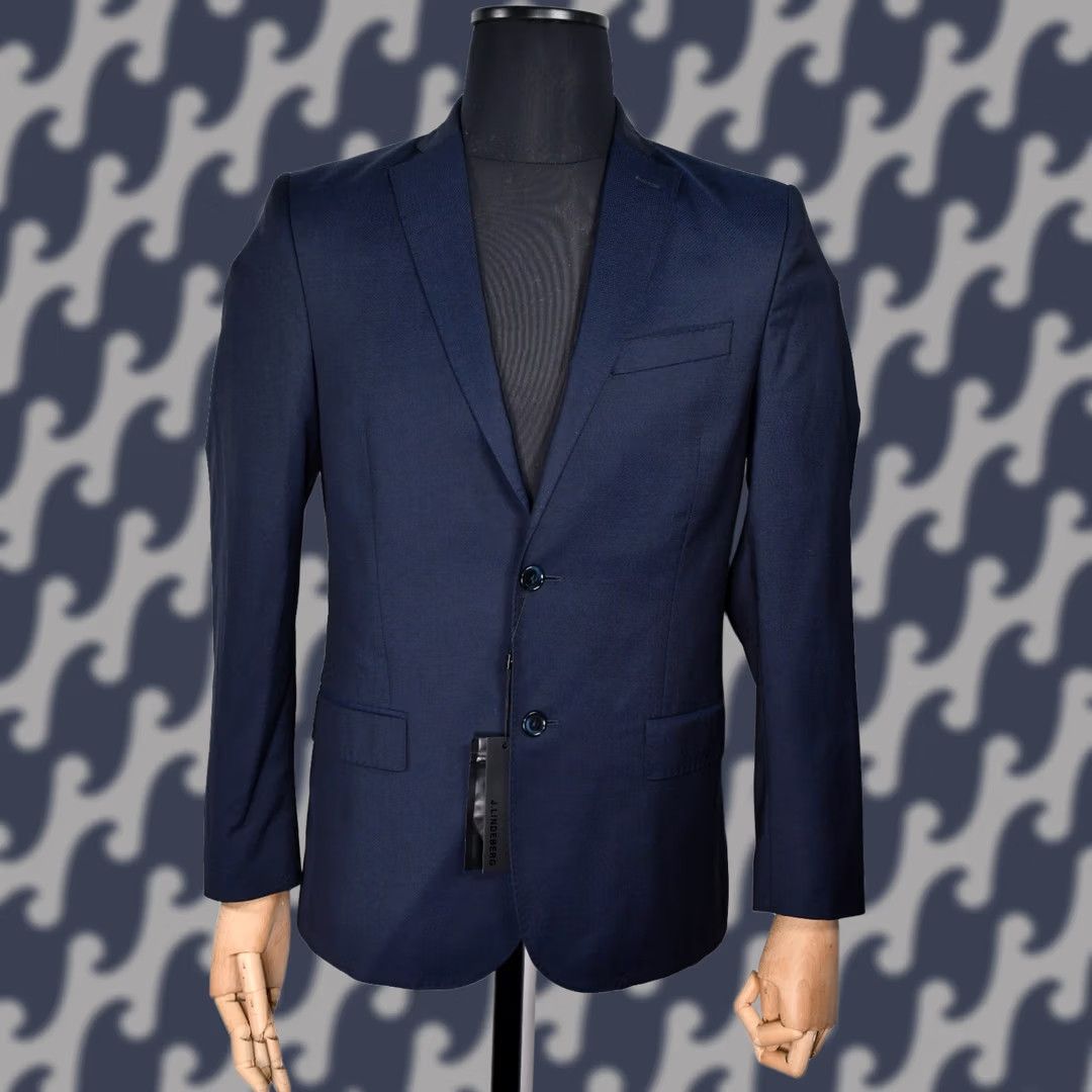J.Lindeberg J.Lindeberg Slim HOPPER SOFT WOOL STRUCTURE SPORTCOAT 48R Blue Blazer Mens Size 48R - 1 Thumbnail
