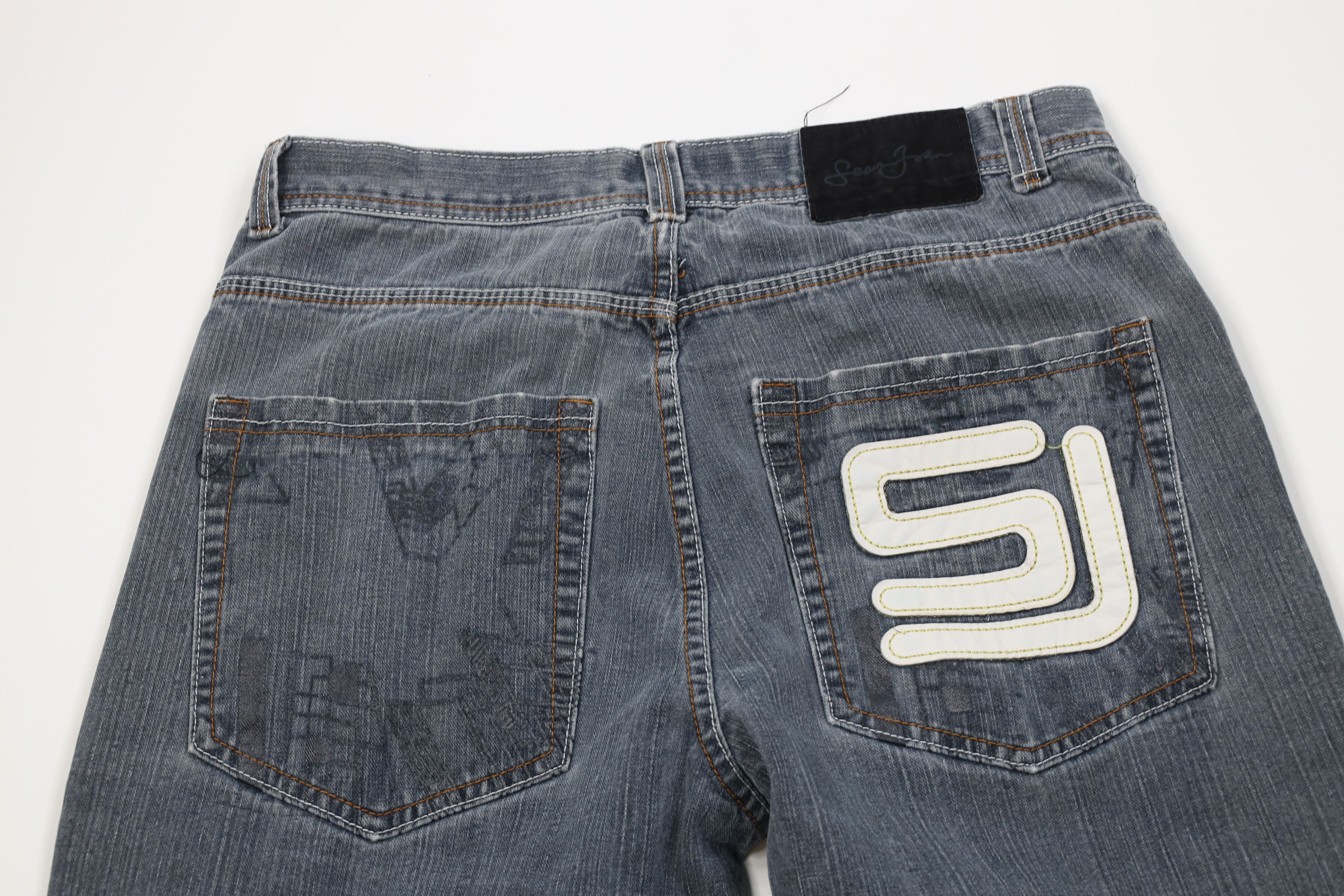 Sean John Vintage 90s Y2K Sean John Baggy Wide Leg Denim Jeans Blue Size US 36 / EU 52 - 14 Thumbnail