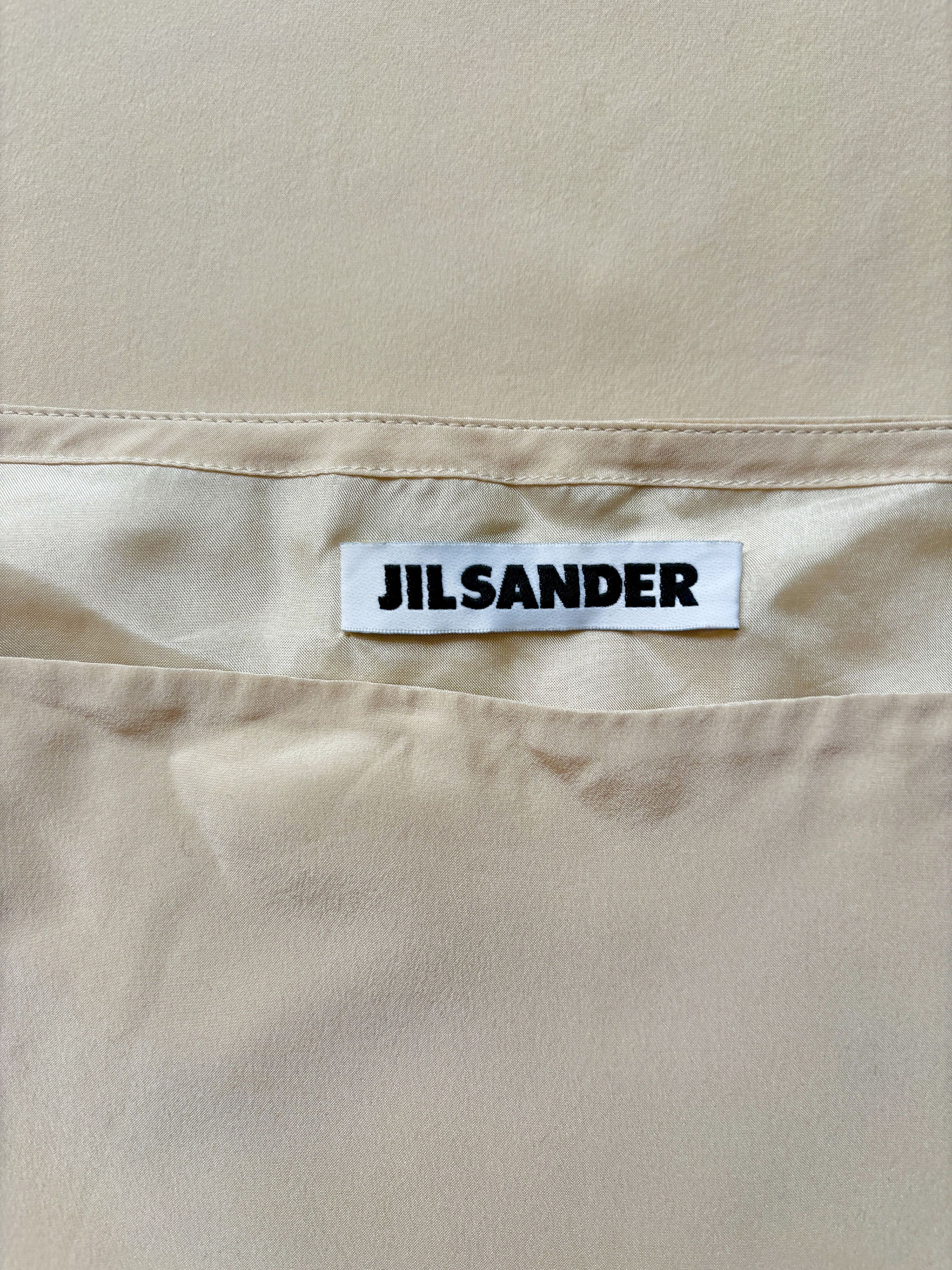Jil Sander ⚡️QUICK SALE⚡️Jil Sander Beige Silk Skirt Size 32" / US 10 / IT 46 - 3 Thumbnail
