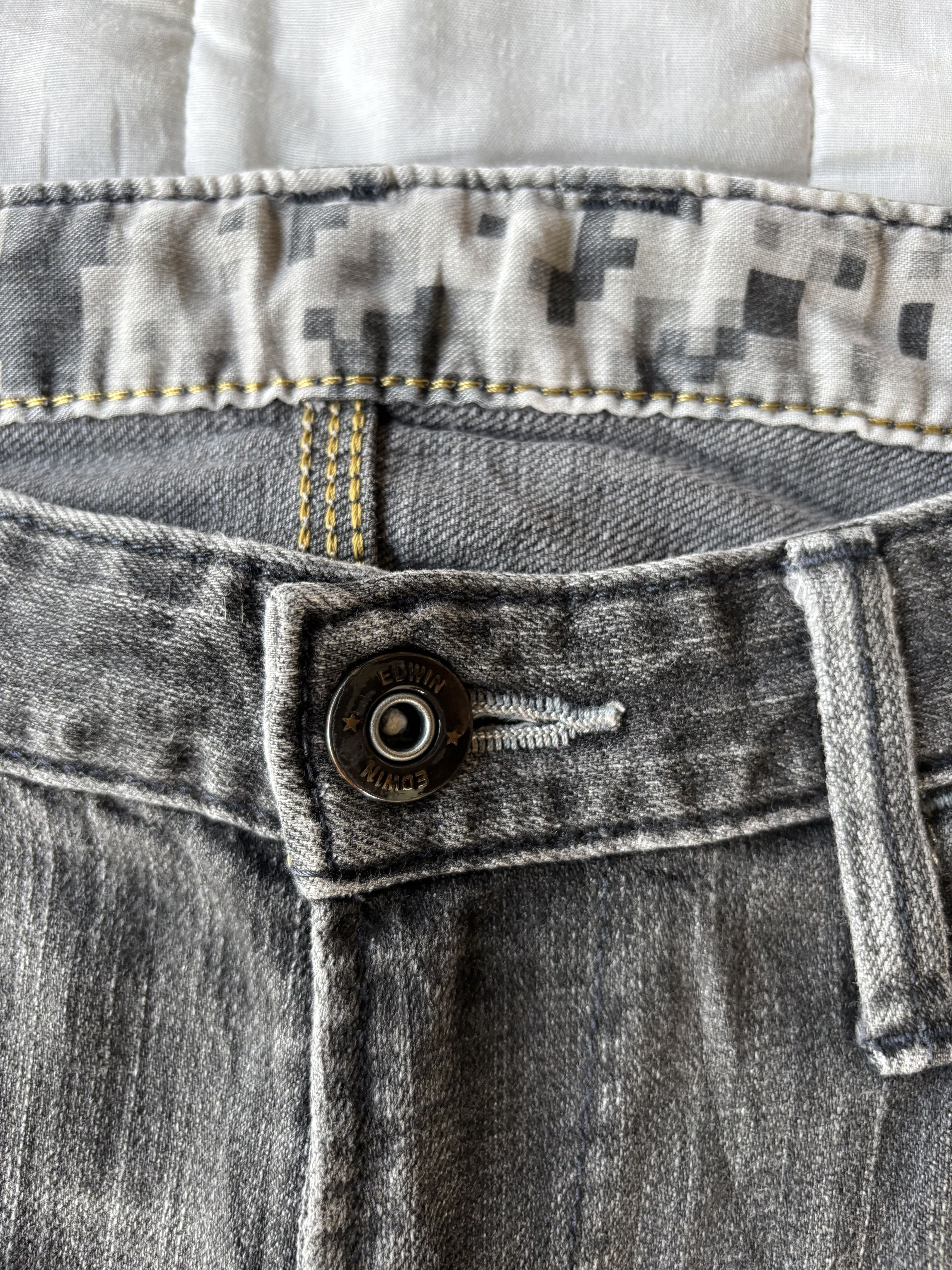Edwin Edwin E-Function Black Faded Denim Distress Size US 30 / EU 46 - 9 Thumbnail