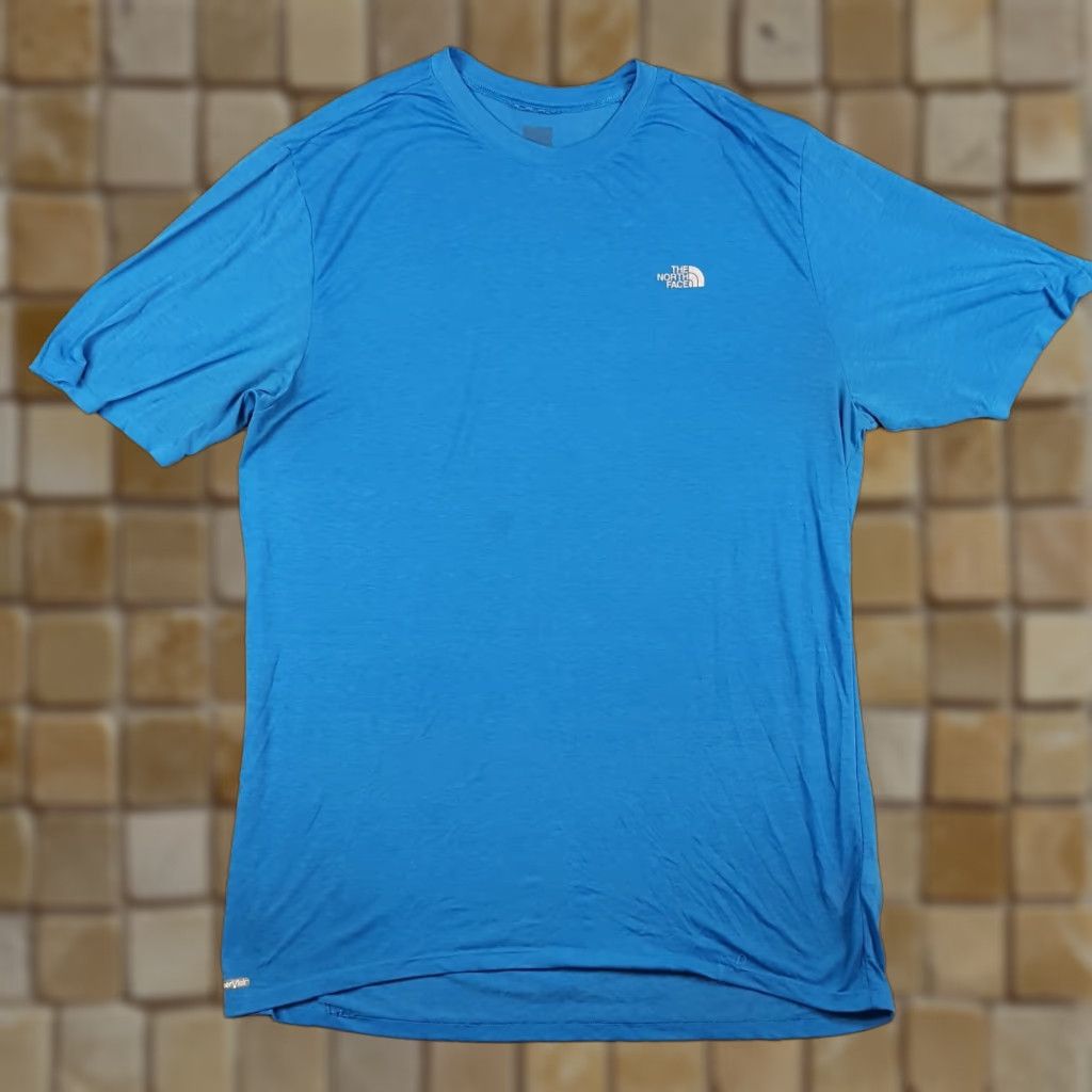 The North Face VINTAGE The North Face Men's T-Shirt Short Sleeve Blue 90s Outdoor Hiking Retro Breathable Lightweight Medium Size US L / EU 52-54 / 3 - 1 Thumbnail
