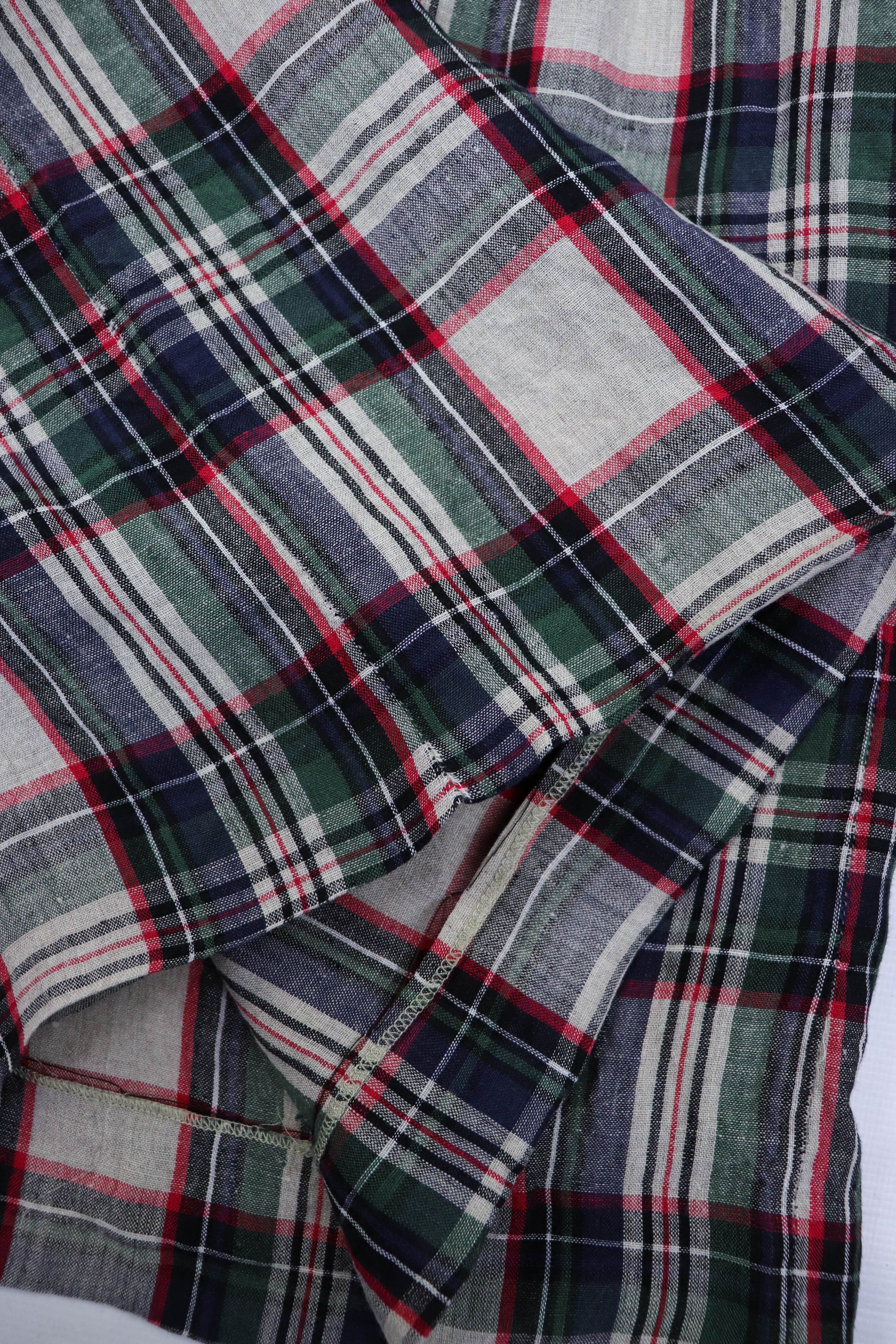 Balenciaga Balenciaga 2010 Collection Ruffled Plaid Linen Summer Dress Size XS / US 0-2 / IT 36-38 - 11 Thumbnail