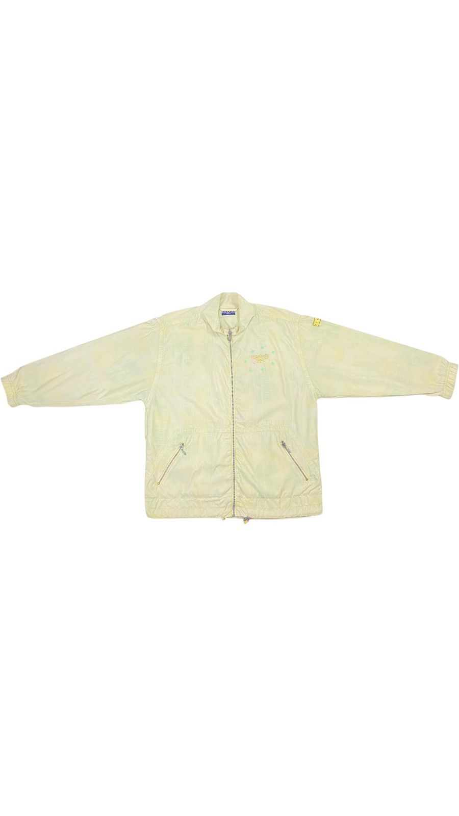 Reebok LASTDROP🔥 Vintage 90s Reebok Rare Pattern Stars Track Jacket Size L / US 10 / IT 46 - 2 Thumbnail