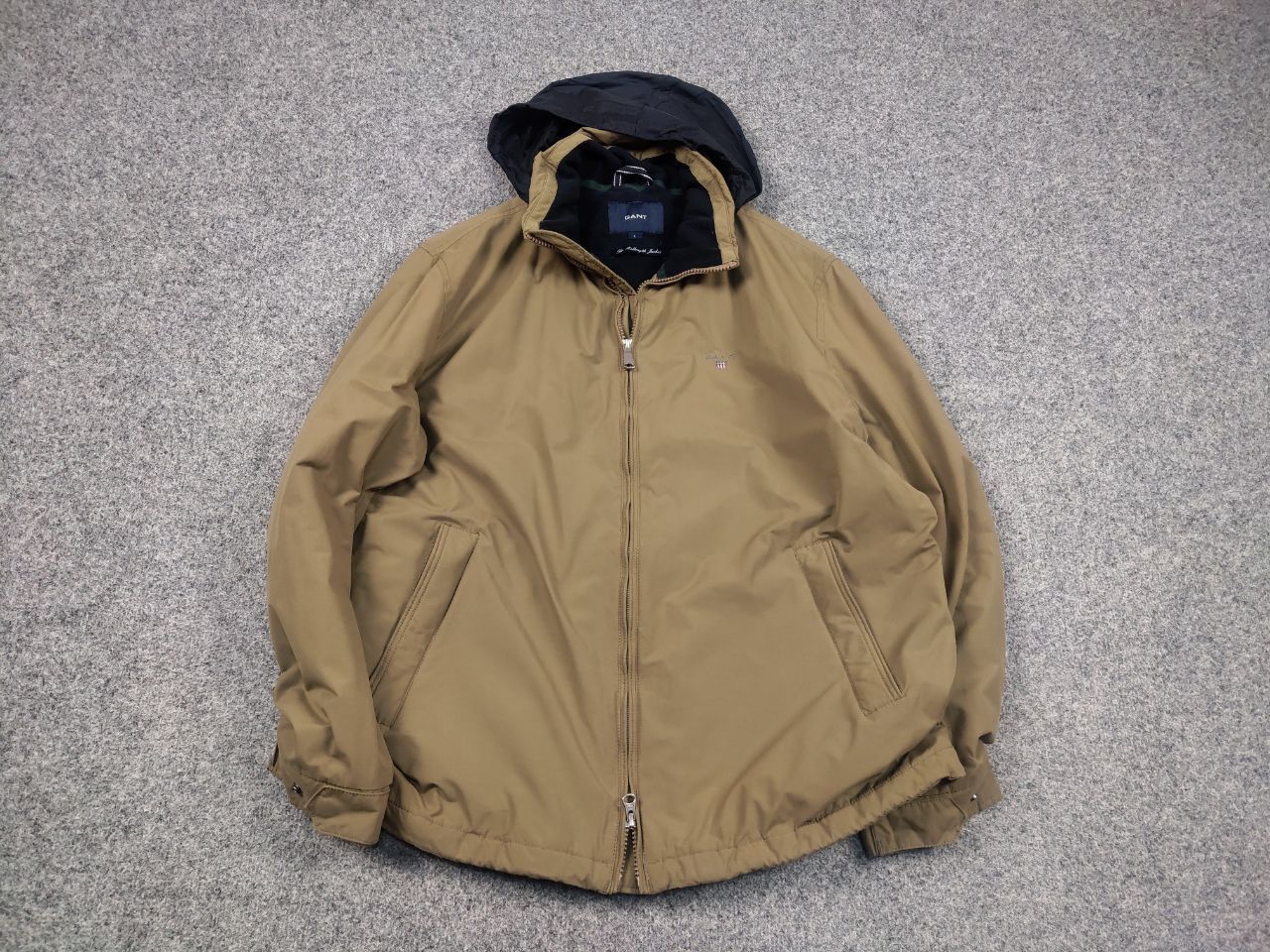 Gant Gant the length Dark Khaki Hooded Fleece-insulated Jacket Size US L / EU 52-54 / 3 - 2 Thumbnail