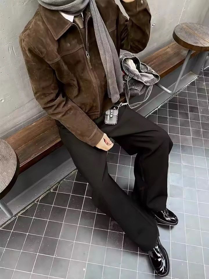 Japanese Brand Brown PU Suede Trucker Jacket - Western Style Size US XXL / EU 58 / 5 - 4 Thumbnail