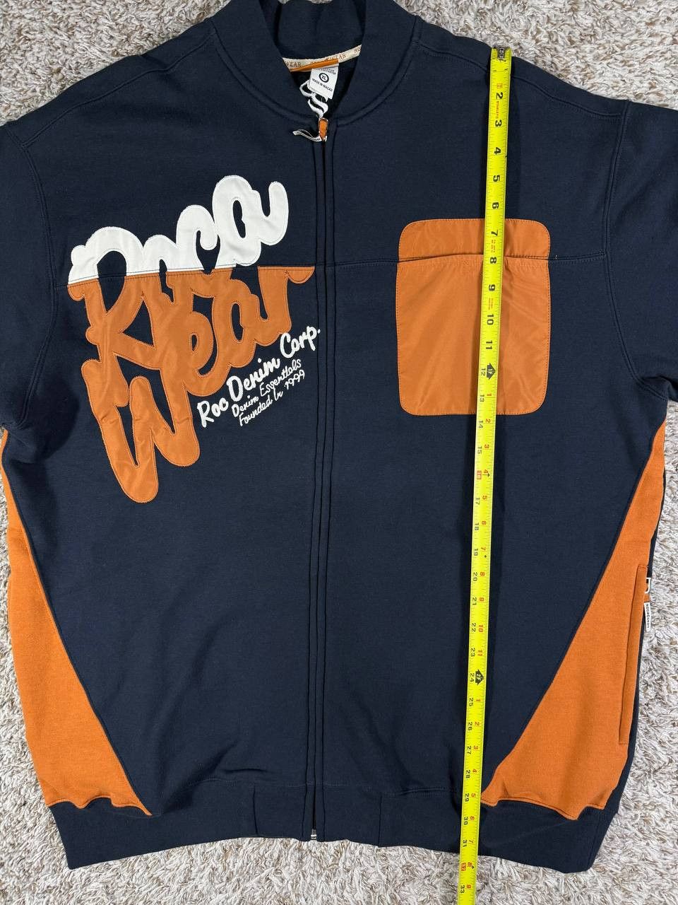 Rocawear Vintage Rocawear Denim Corp Full Zip Hoodie Y2K Hip Hop Size US XL / EU 56 / 4 - 6 Thumbnail
