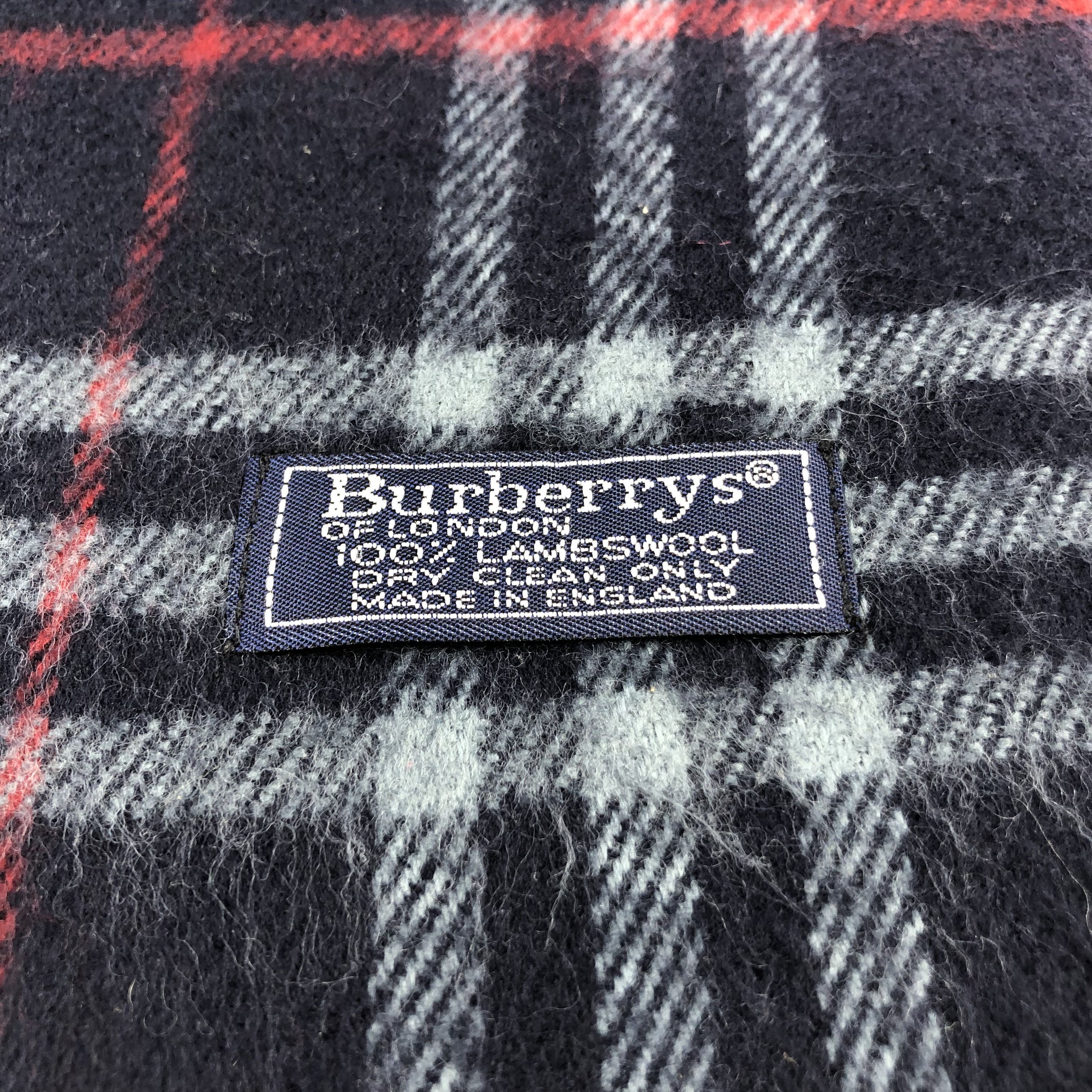 Burberry Burberrys Nova Check Blue Wool Scarf Muffler V996 Size ONE SIZE - 4 Thumbnail