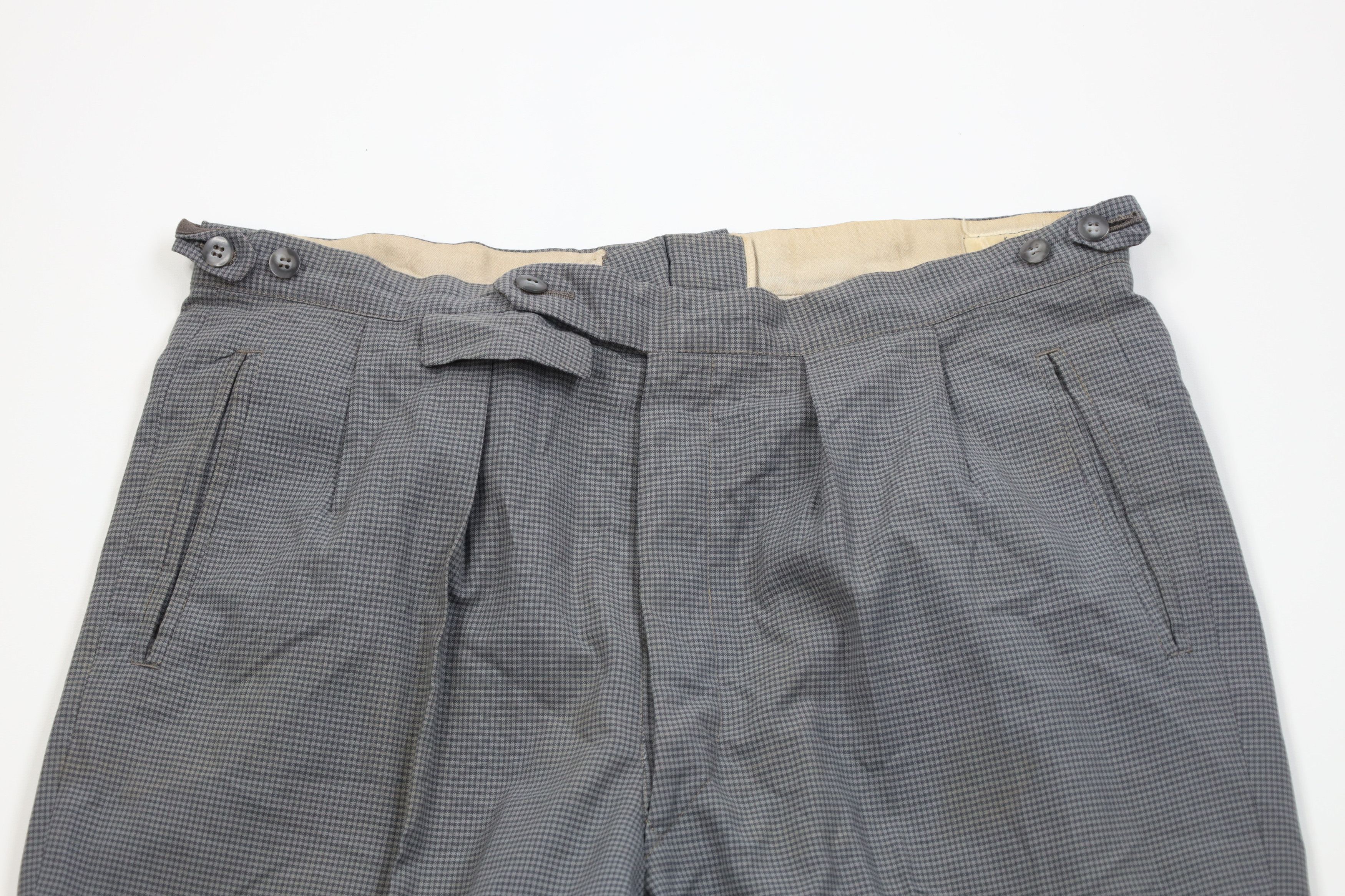 Vintage Vintage 30s Rockabilly Wool Blend Chino Pants Houndstooth Size US 34 / EU 50 - 2 Thumbnail