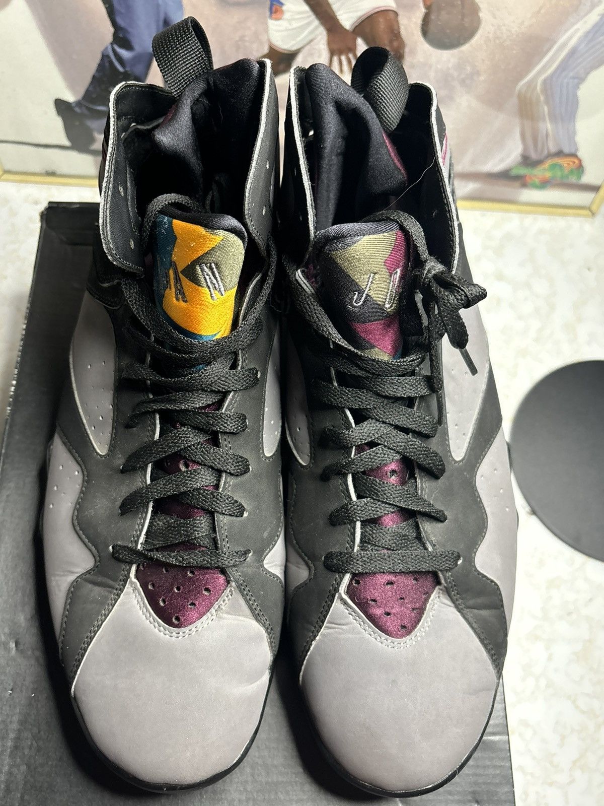 Jordan Brand Air Jordan 7 Retro 2011 Bordeaux 2011 Size US 12 / EU 45 - 2 Thumbnail
