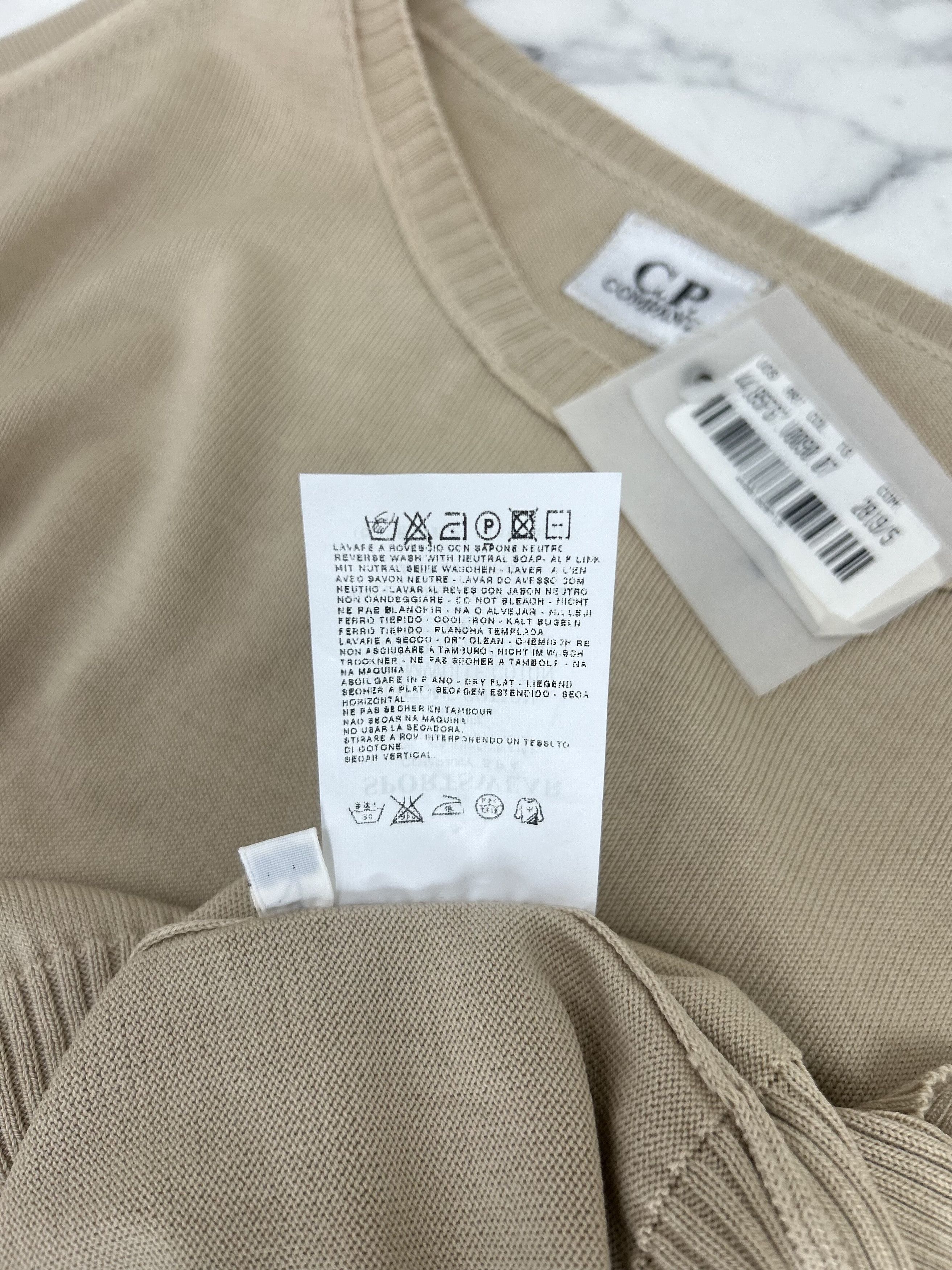 C.P. Company CP Company Beige Fine Gauge Cotton Crew Neck Knitwear SIZE 7 Size US XXL / EU 58 / 5 - 6 Thumbnail
