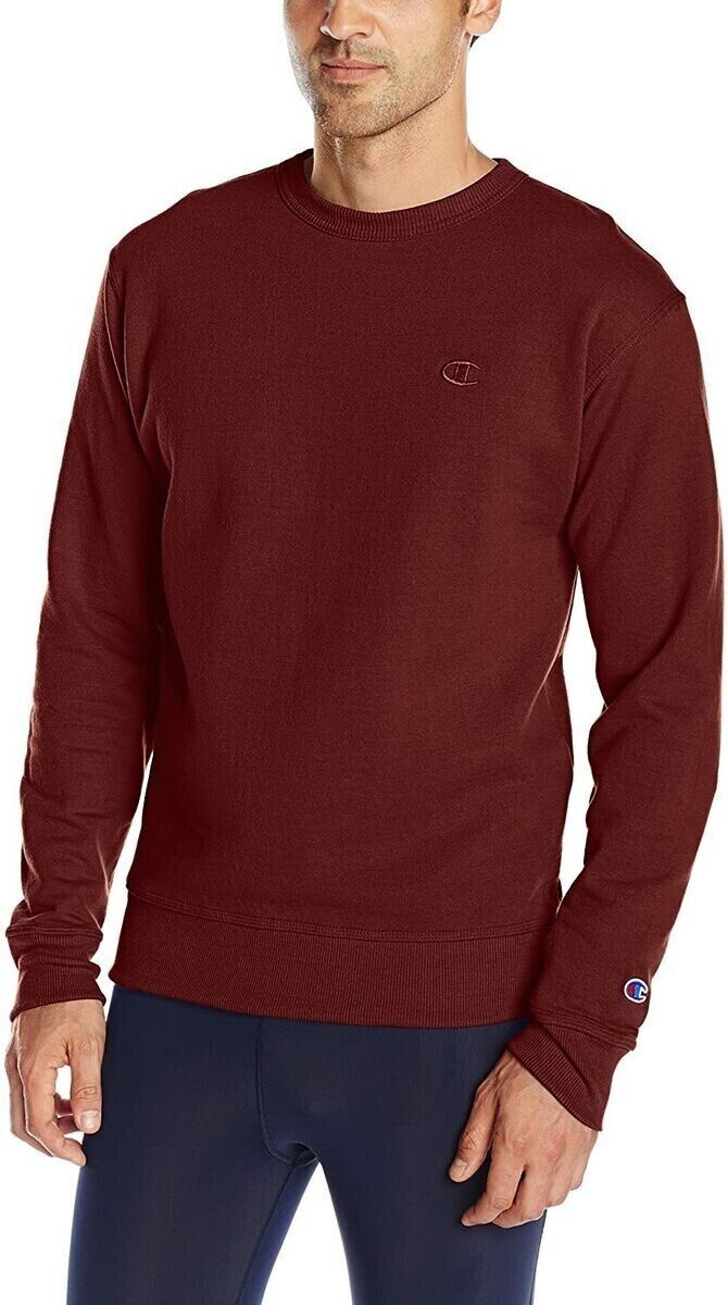 Champion Champion PowerBlend Fleece Crewneck Sweatshirt Maroon Red Size US S / EU 44-46 / 1 - 1 Thumbnail