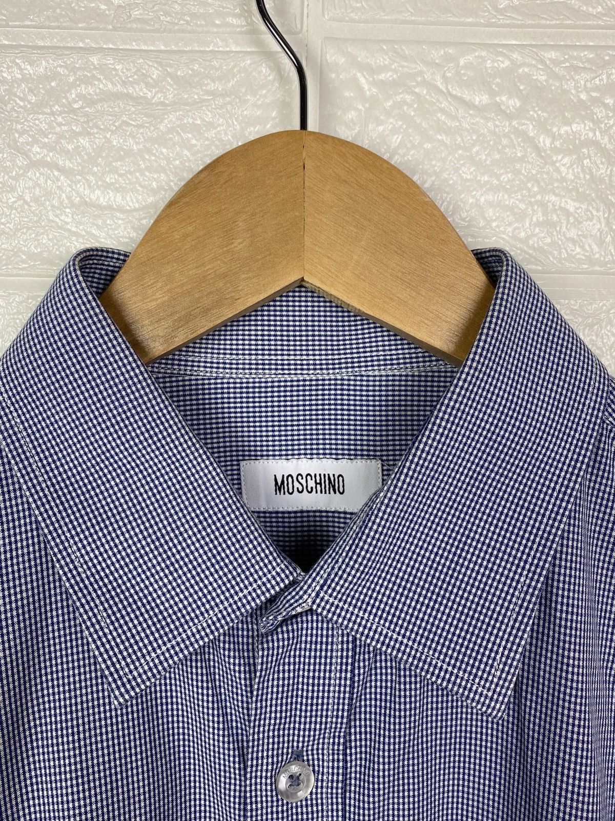 Moschino MOSCHINO BLUE BENGAL STRIPE HEART SHIRT Size US M / EU 48-50 / 2 - 7 Thumbnail