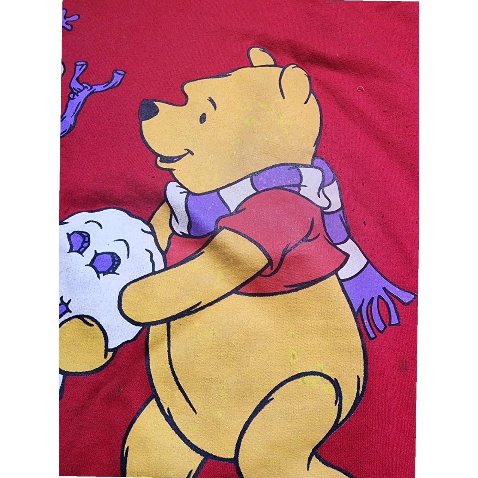 Vintage VINTAGE 90s Winnie The Pooh & Piglet Christmas Sweatshirt Red XL Size XL / US 12-14 / IT 48-50 - 6 Thumbnail