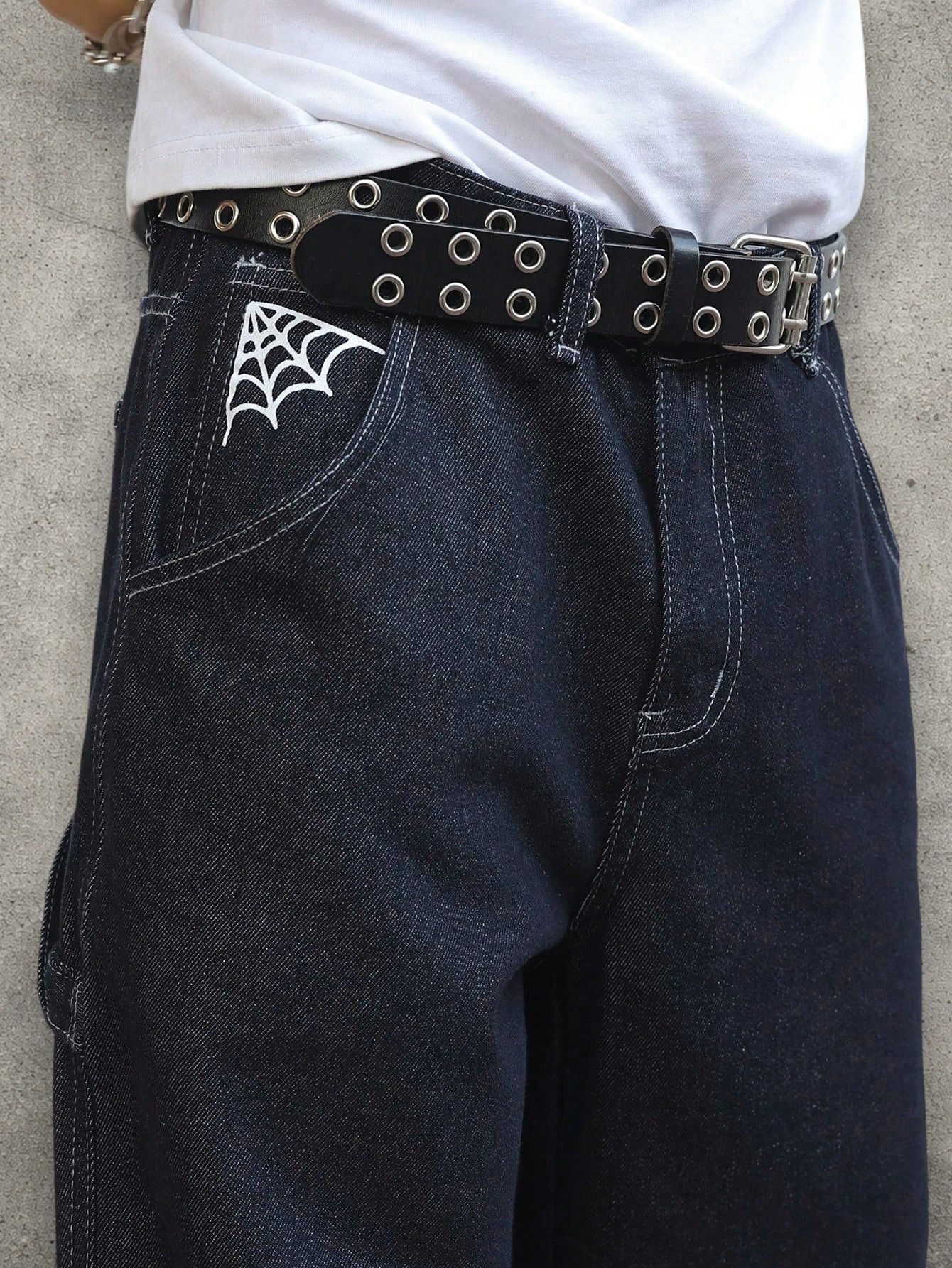 Japanese Brand Dark blue street jeans Size US 32 / EU 48 - 3 Thumbnail
