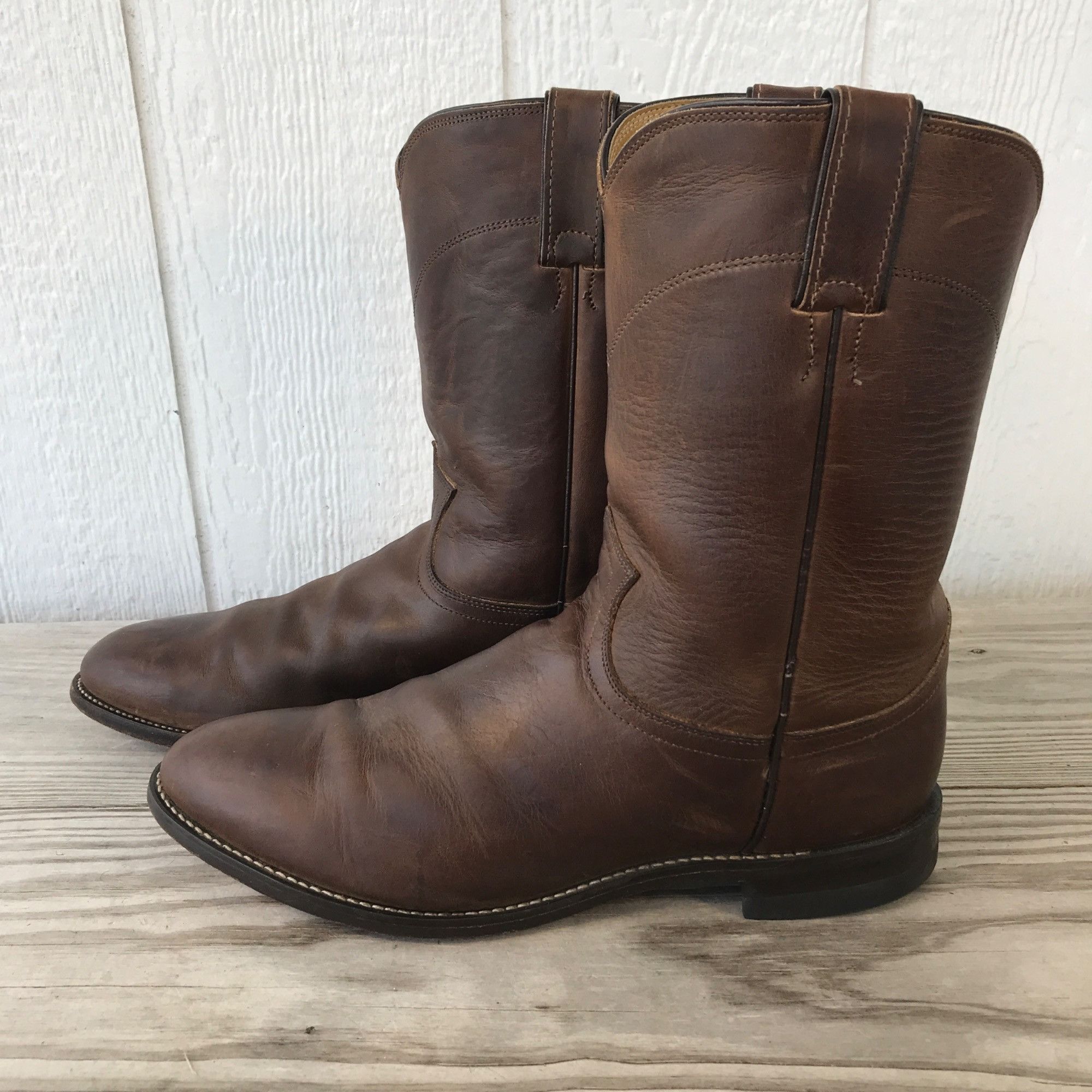 Justin Justin Roper Mens Apache Bay Brown Western Boots 10.5 D 3408 Grailed