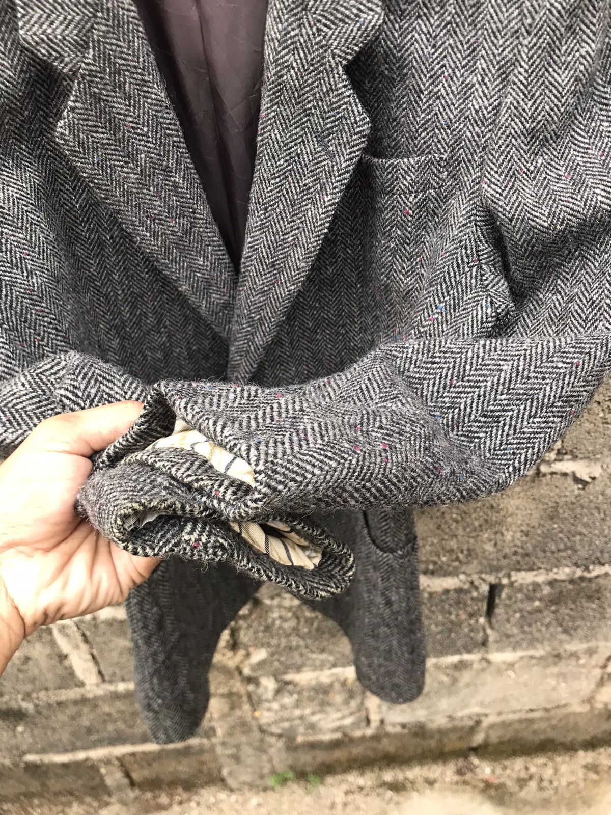 Kenzo ⚡️Vintage Kenzo Wool Herringbone Single Breasted Blazer Size 38S - 5 Thumbnail