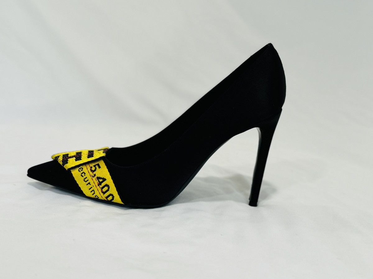 Off-White Off-White Black/Yellow Satin and Logo Canvas Pumps Size 41 Size US 10.5 / IT 40.5 - 6 Thumbnail