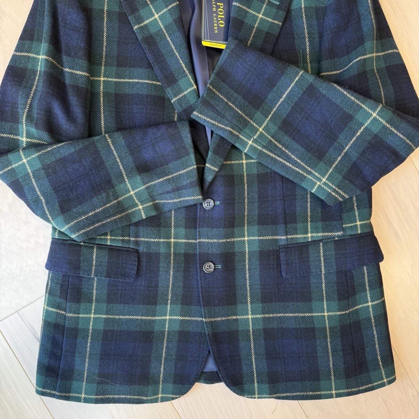 Polo Ralph Lauren Polo Ralph Lauren Blazer 40R Multicolor Tartan Plaid Wool Size 40R - 7 Thumbnail