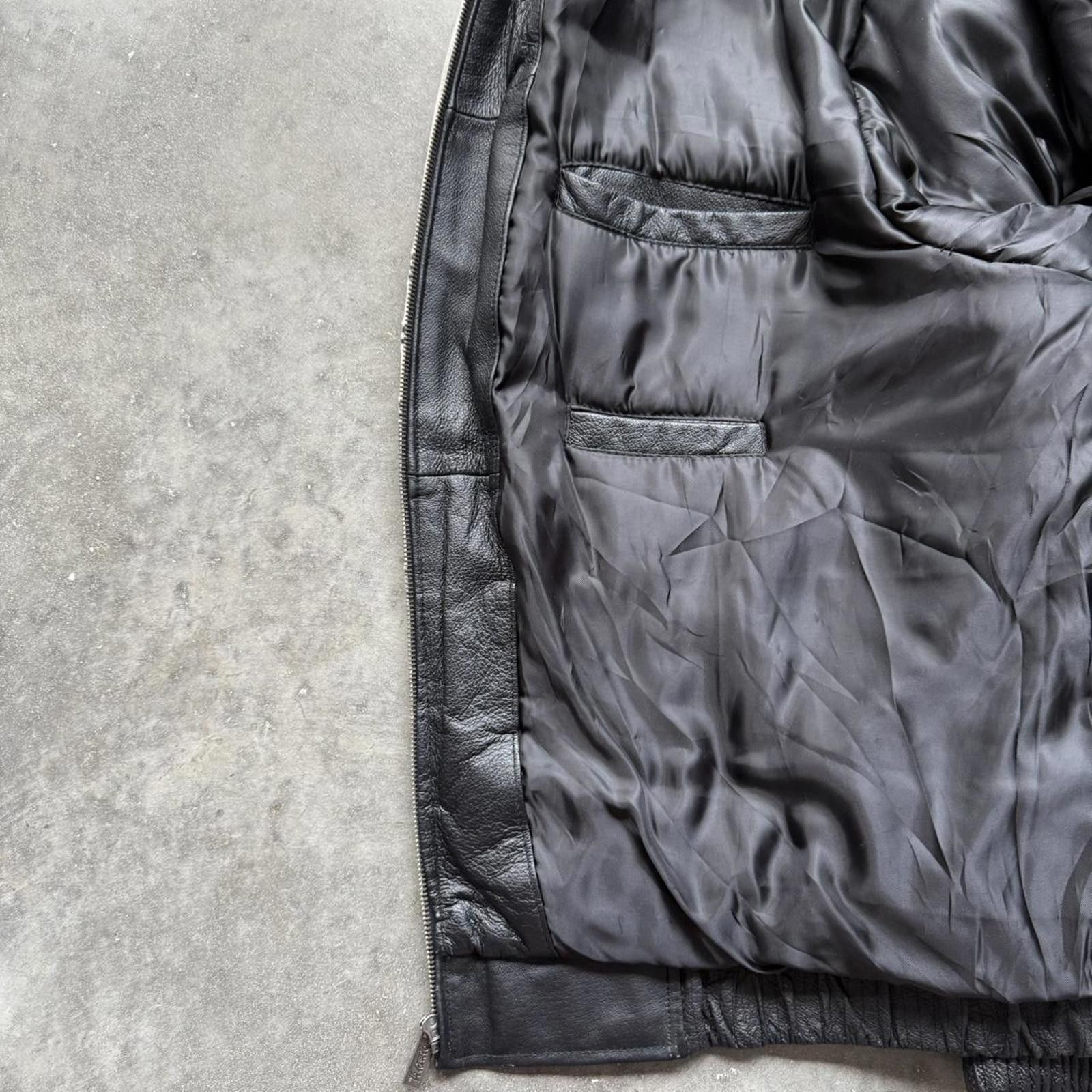 Other Vilanto French Vintage Skeleton Leather Full Zip Up Jacket Size US XXL / EU 58 / 5 - 6 Thumbnail