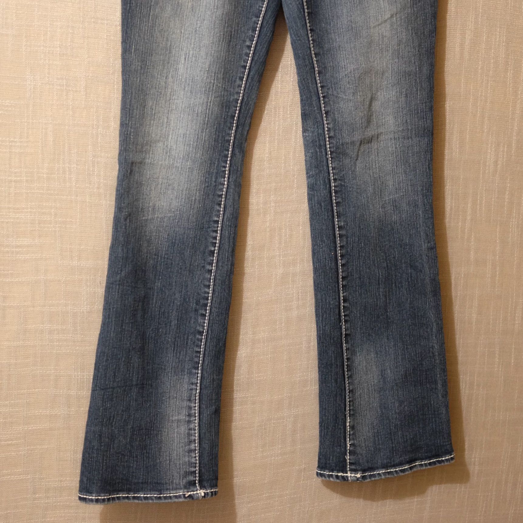 Denime HYDRAULIC Jeans Bootcut Stretch Denim EmBellished Embroidered Womens 12 Blue 32in Inseam Slit? Embellished not? Size 24" / US 00 / IT 34 - 3 Thumbnail