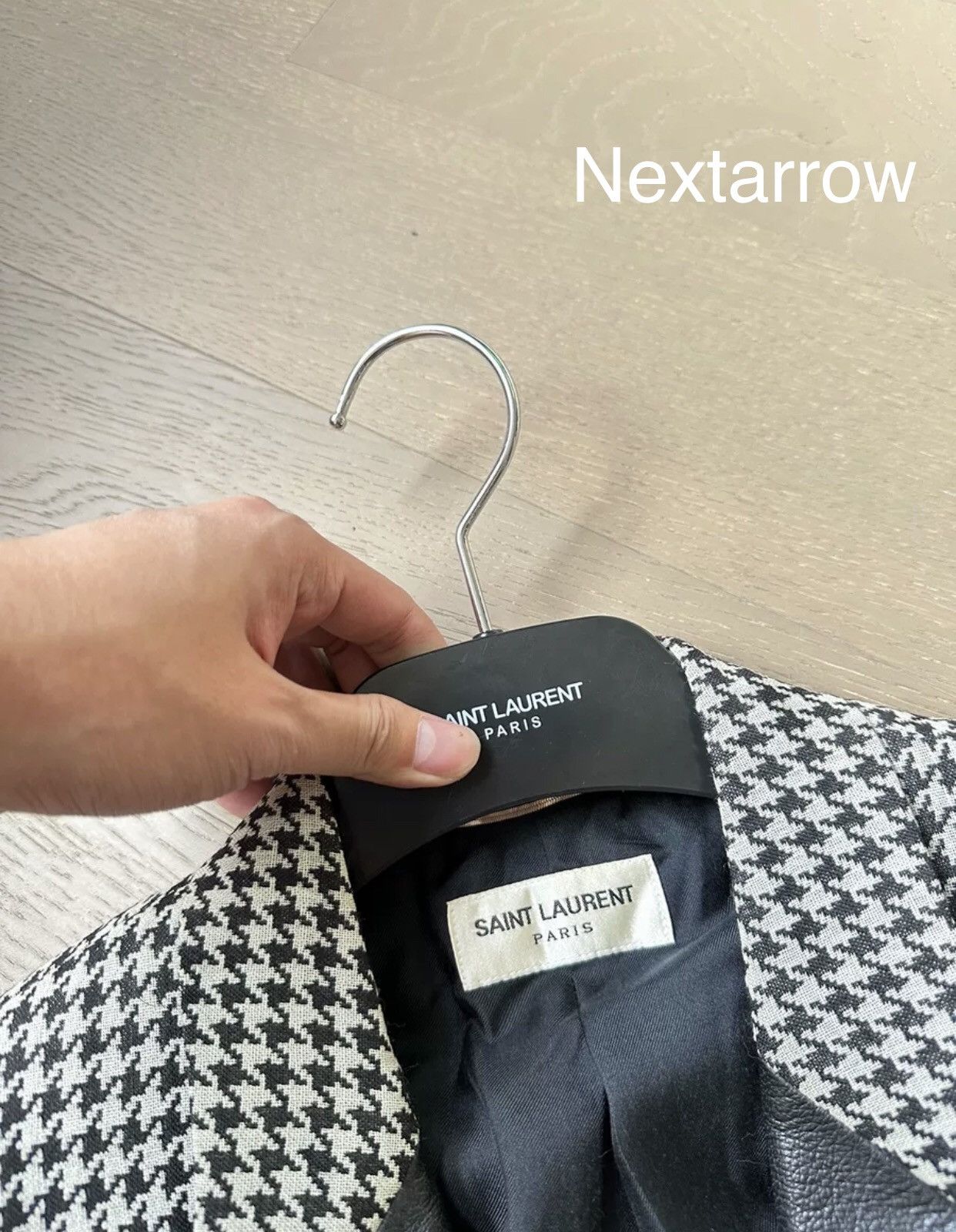 Saint Laurent Paris × Yves Saint Laurent Saint Laurent slp houndstooth suit 2409-Nextarrow Size 46S - 2 Thumbnail