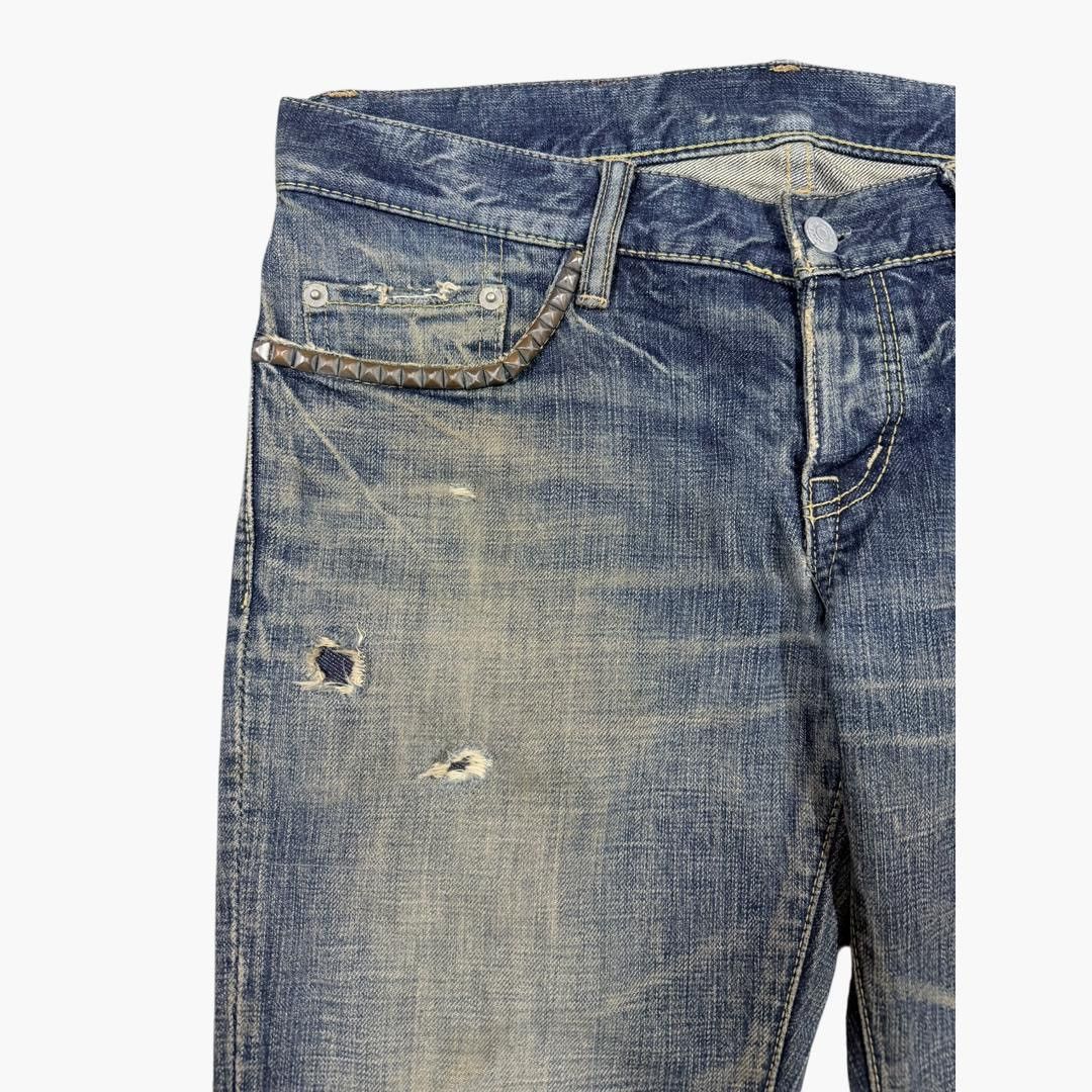 Hysteric Glamour Vtg💥Hysteric Glamour X Ramones Ripped Disstresed Jeans Size US 32 / EU 48 - 8 Thumbnail