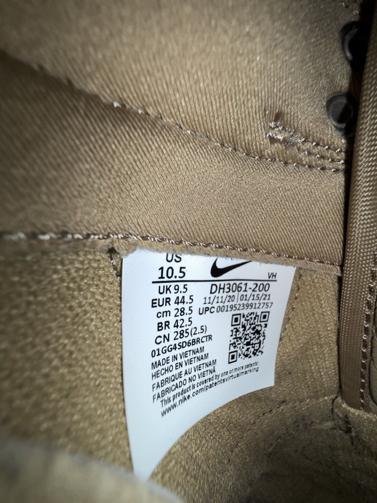 Nike × Undefeated Nike x Undefeated AF1 vs Dunk Low SP “Canteen” VNDS! 10.5men Size US 10.5 / EU 43-44 - 17 Thumbnail