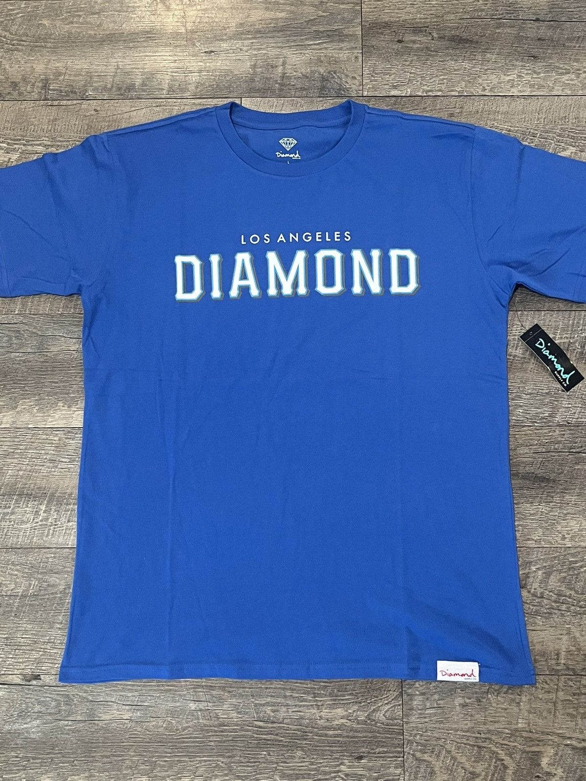 Diamond Supply Co. Diamond Supply Co Los Angeles Blue Tee Shirt Size XL Size US XL / EU 56 / 4 - 1 Thumbnail
