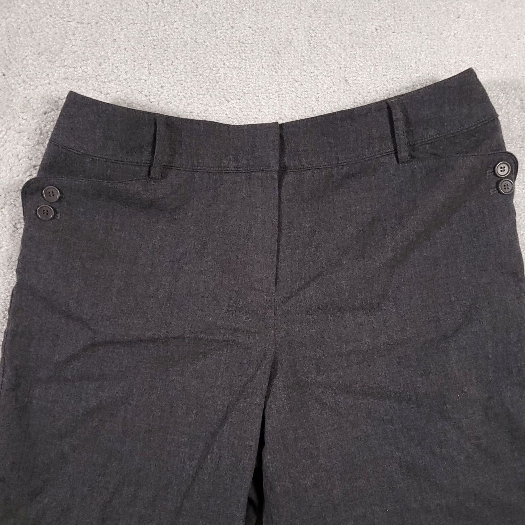 Talbots VINTAGE Talbots Capri Dress Pants Women's 12 Petite Lined Wool Gray Cropped Mid-Rise Size 34" / US 12 / IT 48 - 3 Thumbnail