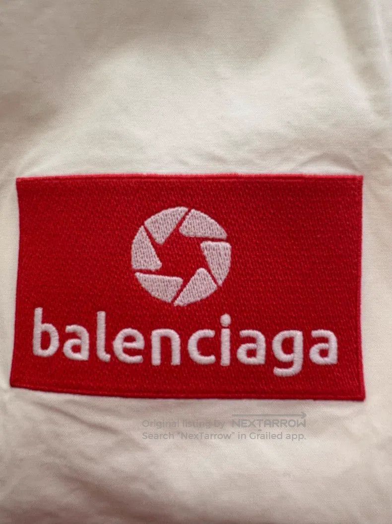Balenciaga Balenciaga White Racing Logo Embroidered Zip Up Windbreake Size US XS / EU 42 / 0 - 7 Thumbnail