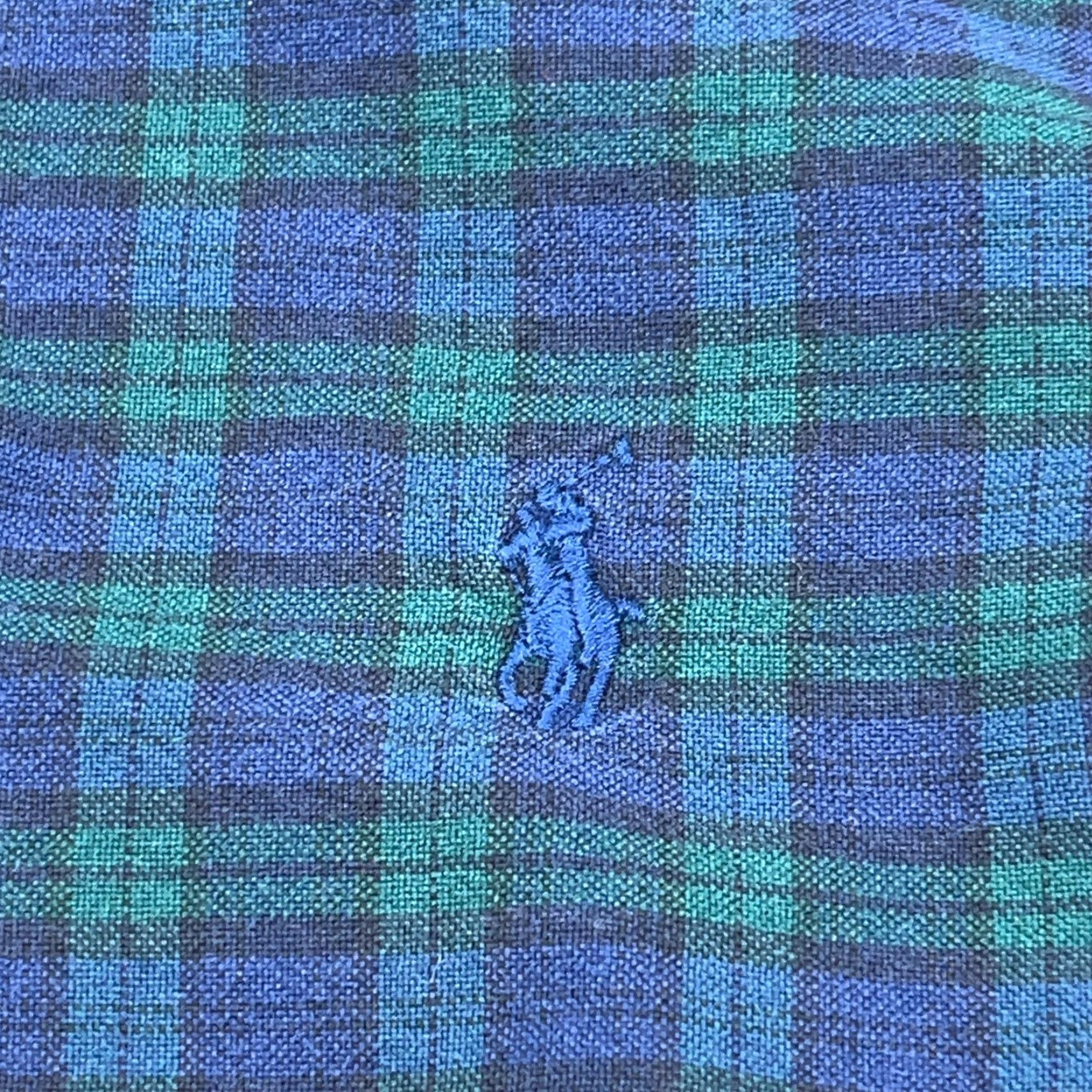 Ralph Lauren Ralph Lauren Shirt Men Small Button-Up Green Blue Blackwatch Plaid Adult Size US S / EU 44-46 / 1 - 3 Thumbnail