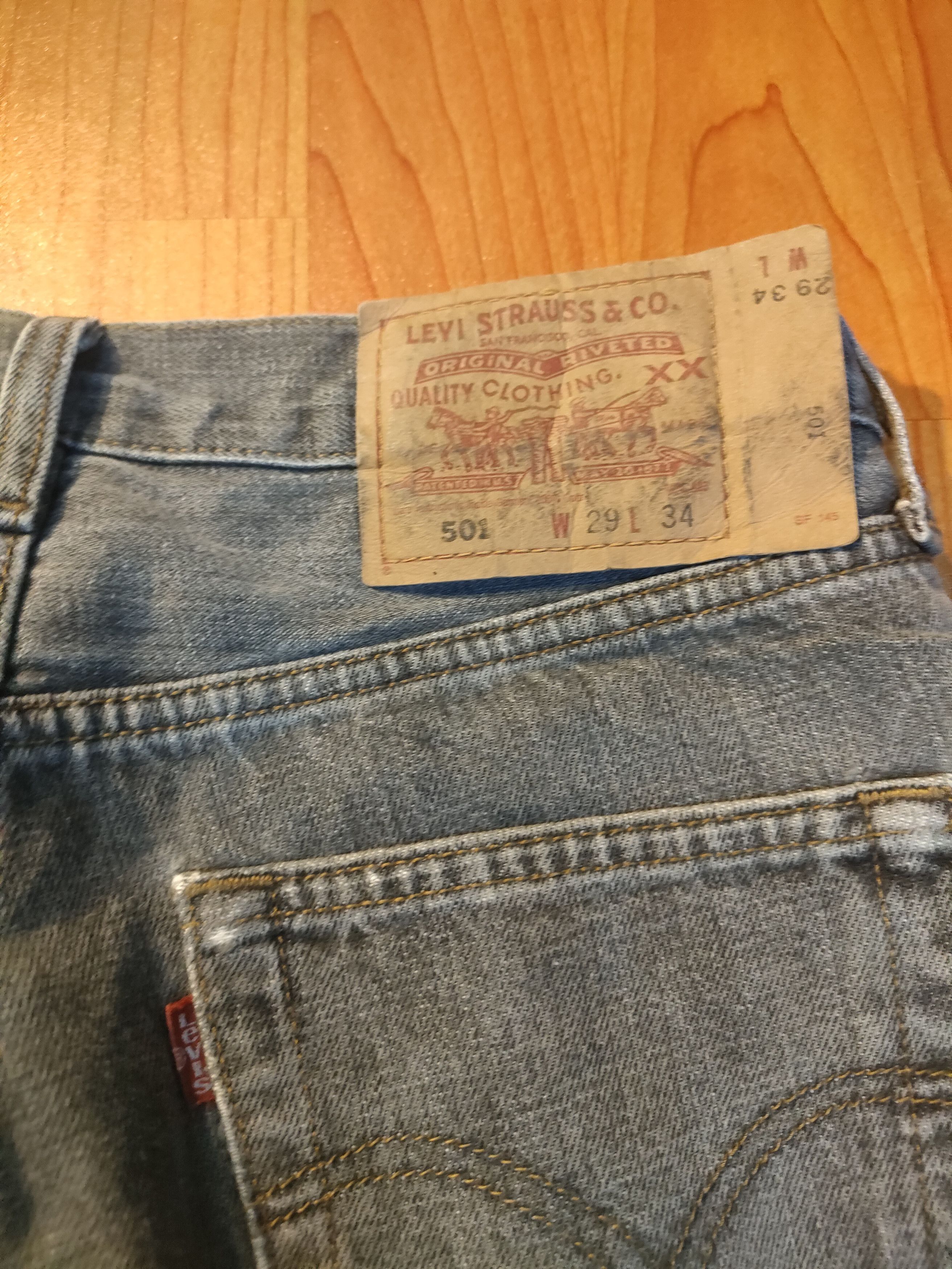 Levi's Distressed Levi's 501 Gray Jeans Size US 29 - 2 Thumbnail