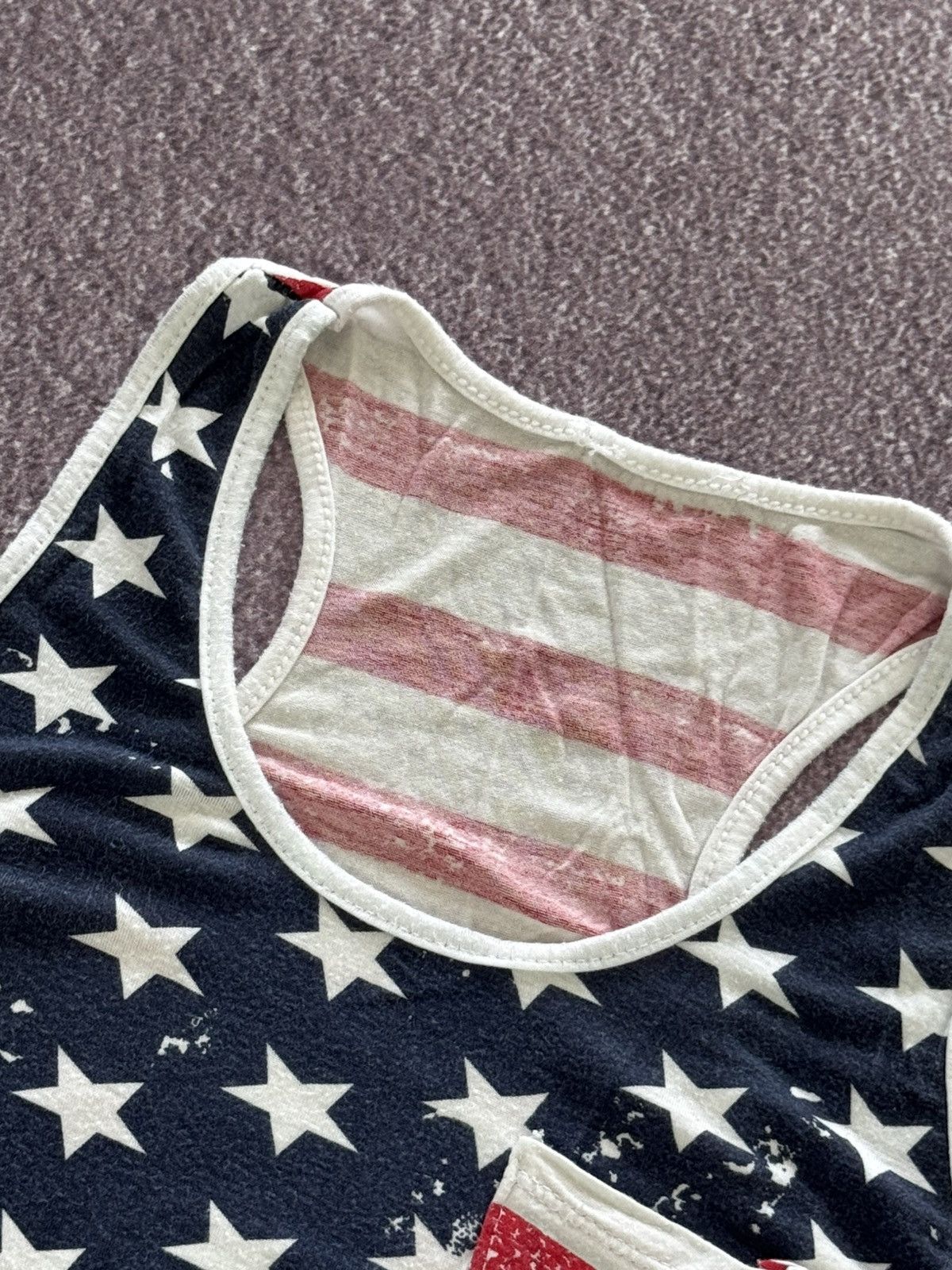 Japanese Brand 00’s Avant Garde Y2K USA Flag Glam Tank Top Size S / US 4 / IT 40 - 9 Thumbnail