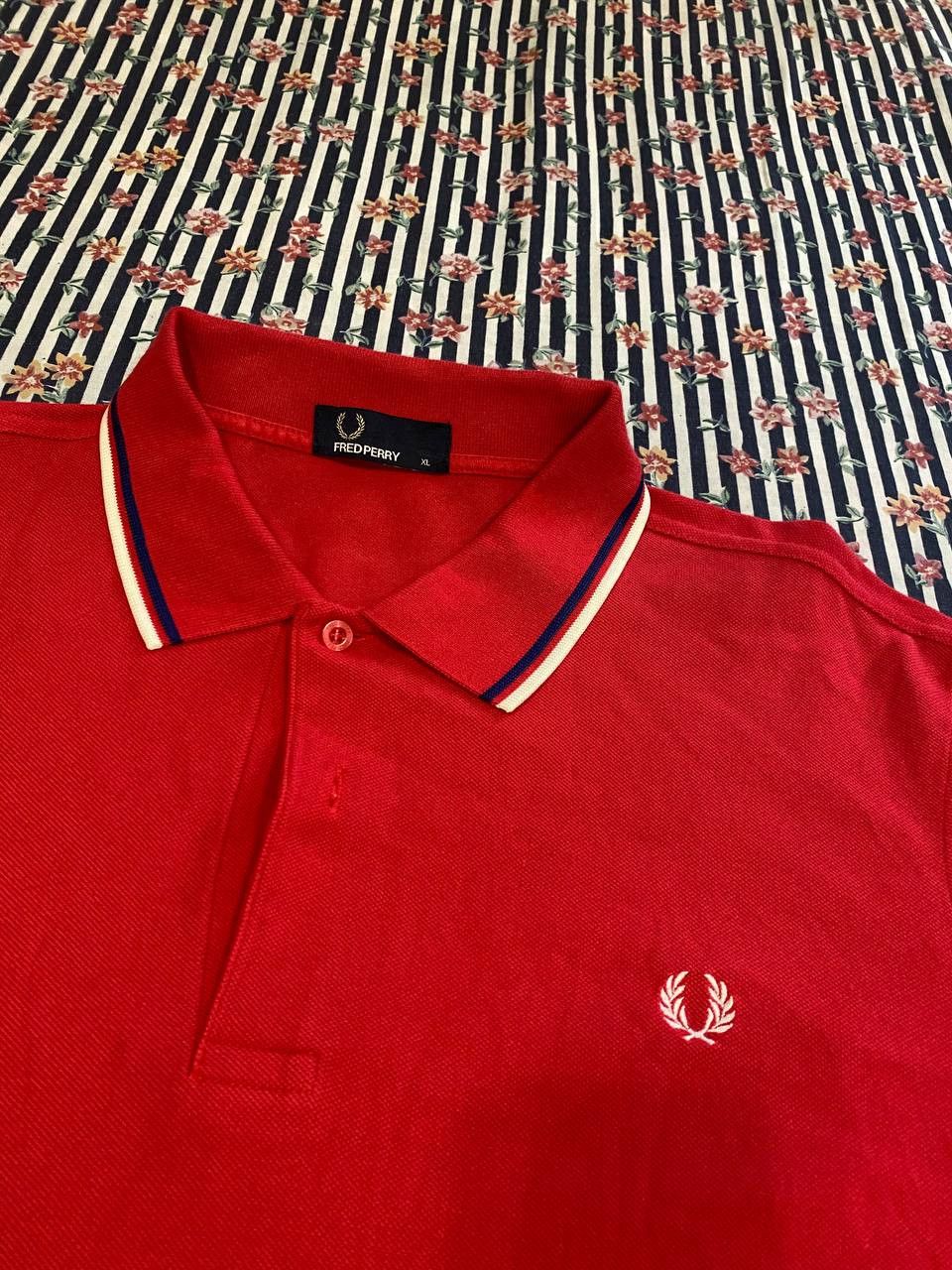 Fred Perry Vintage Fred Perry Red Polo Shirt Size US XL / EU 56 / 4 - 3 Thumbnail