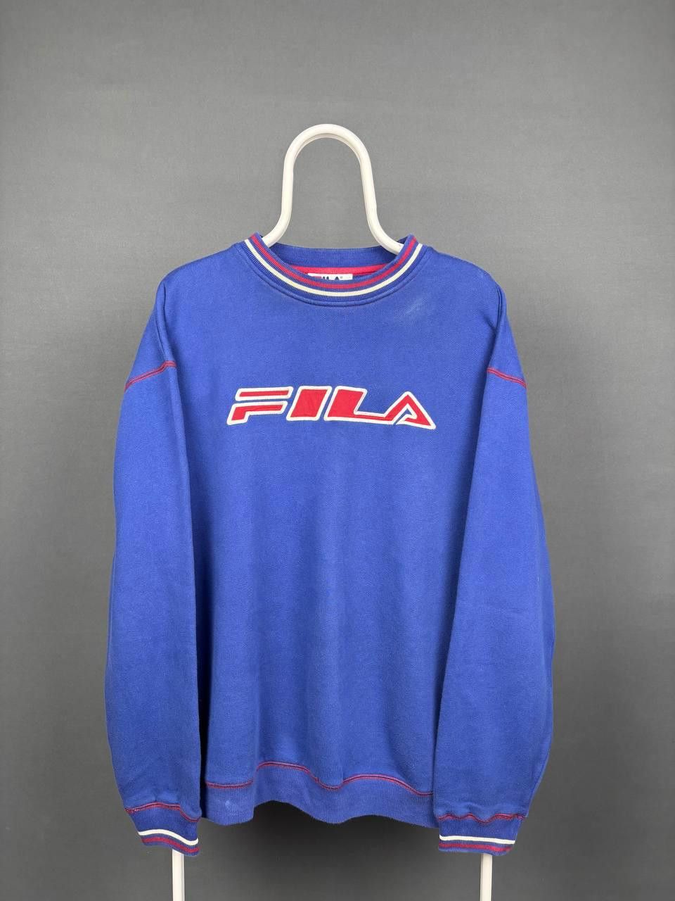 Fila FILA Sweatshirt Size L Blue Big Logo Vintage Size US L / EU 52-54 / 3 - 1 Thumbnail