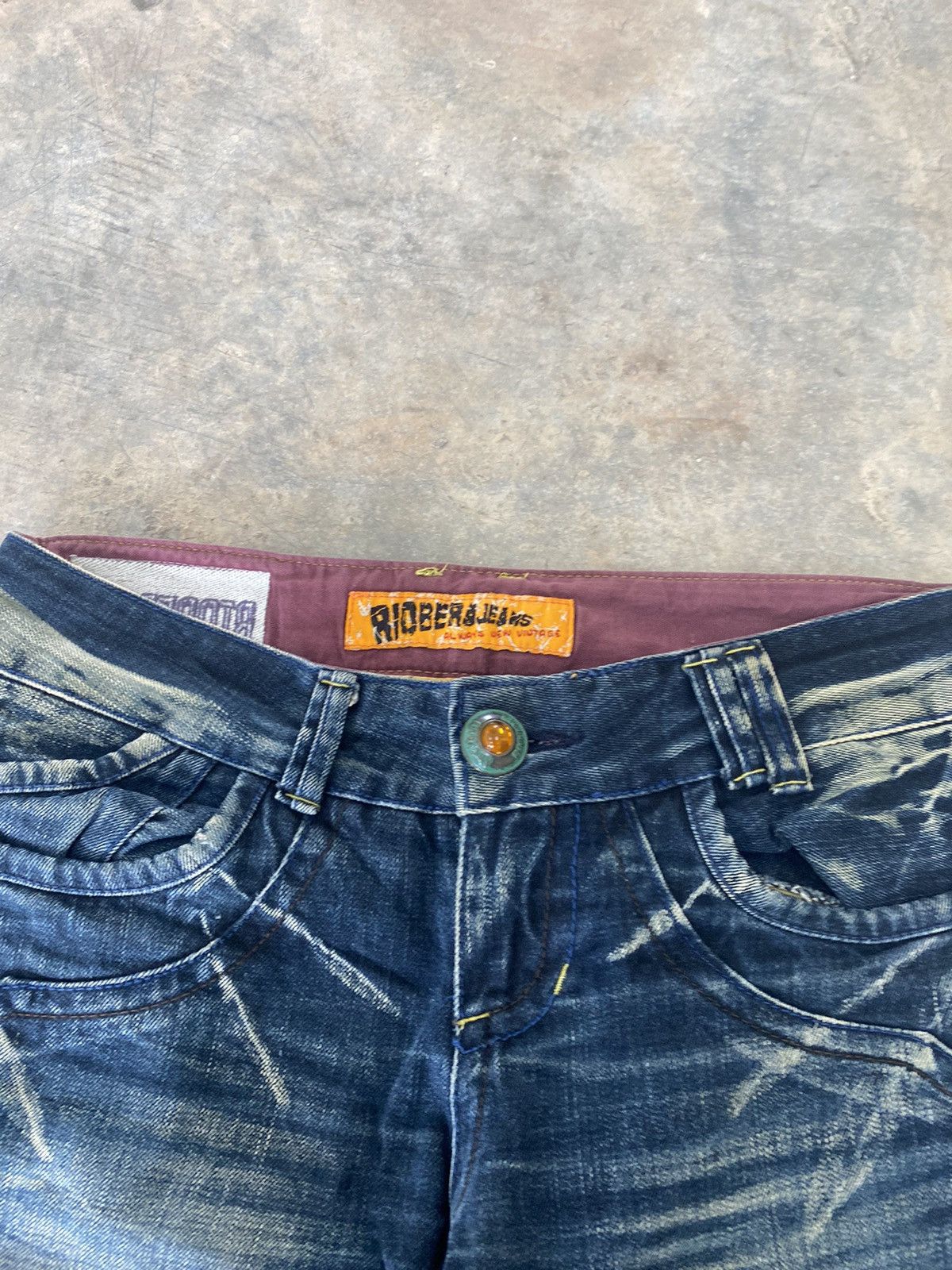 Hysteric Glamour Sick☠️ Riobera Jeans Flare Mud Wash Punk Grunge Lgb Size US 31 - 7 Thumbnail