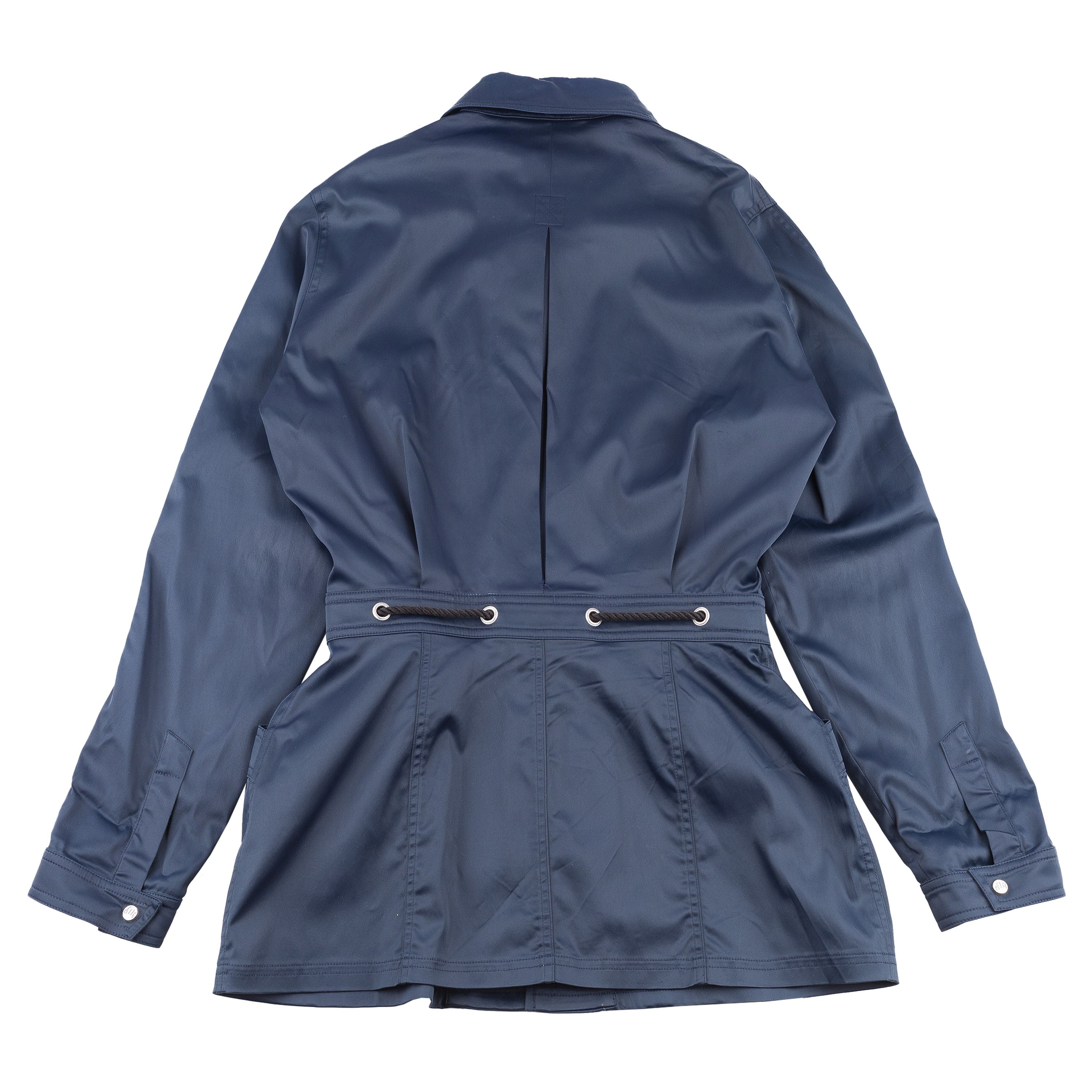 Thierry Mugler Thierry Mugler Vintage Blue Polyamide Trench Coat (M) Size M / US 6-8 / IT 42-44 - 3 Thumbnail