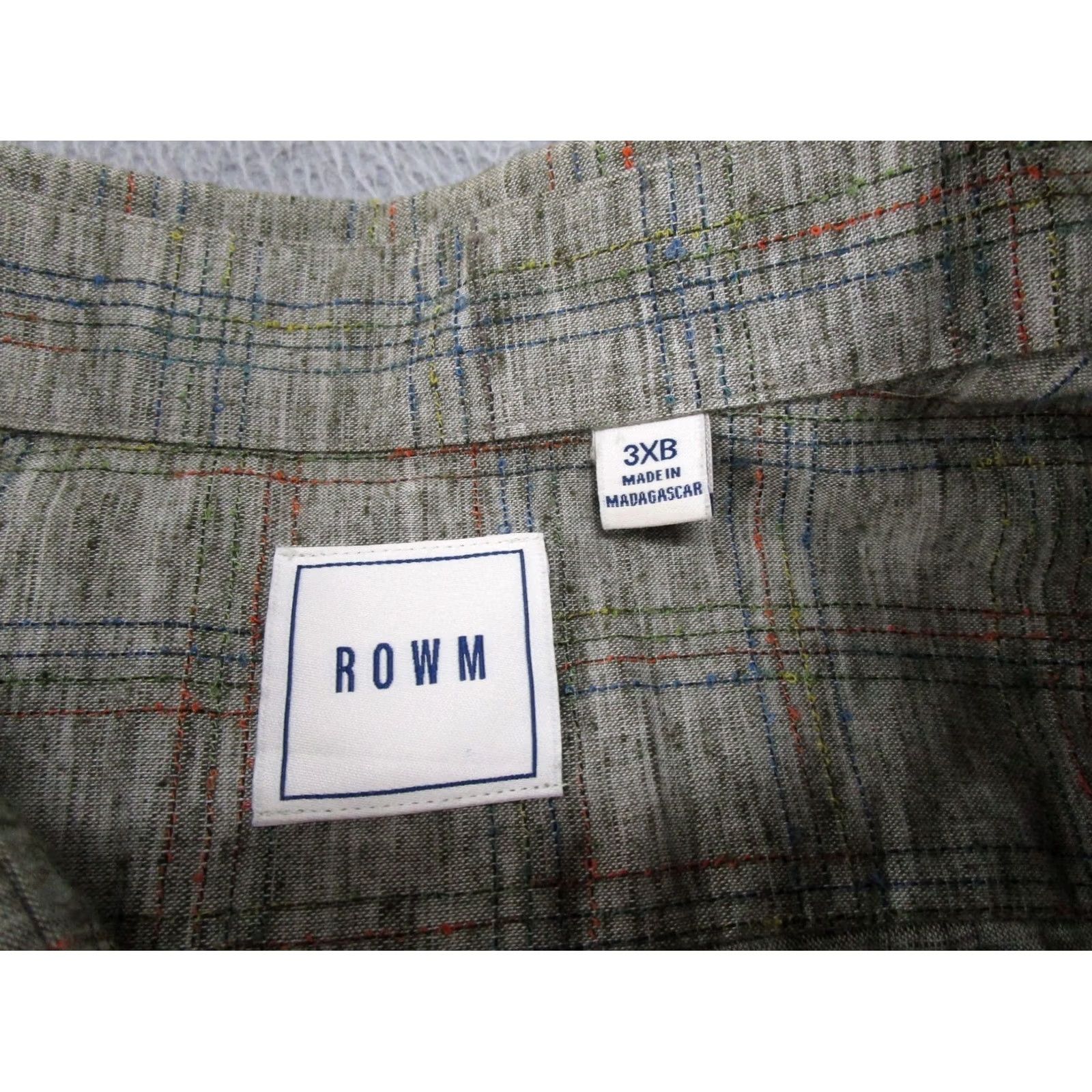 Vintage ROWN Men’s Button-Down Green Checkered Shirt Size 3XB Big & Tall Long Sleeve Casual Preppy Size US XXL / EU 58 / 5 - 2 Thumbnail