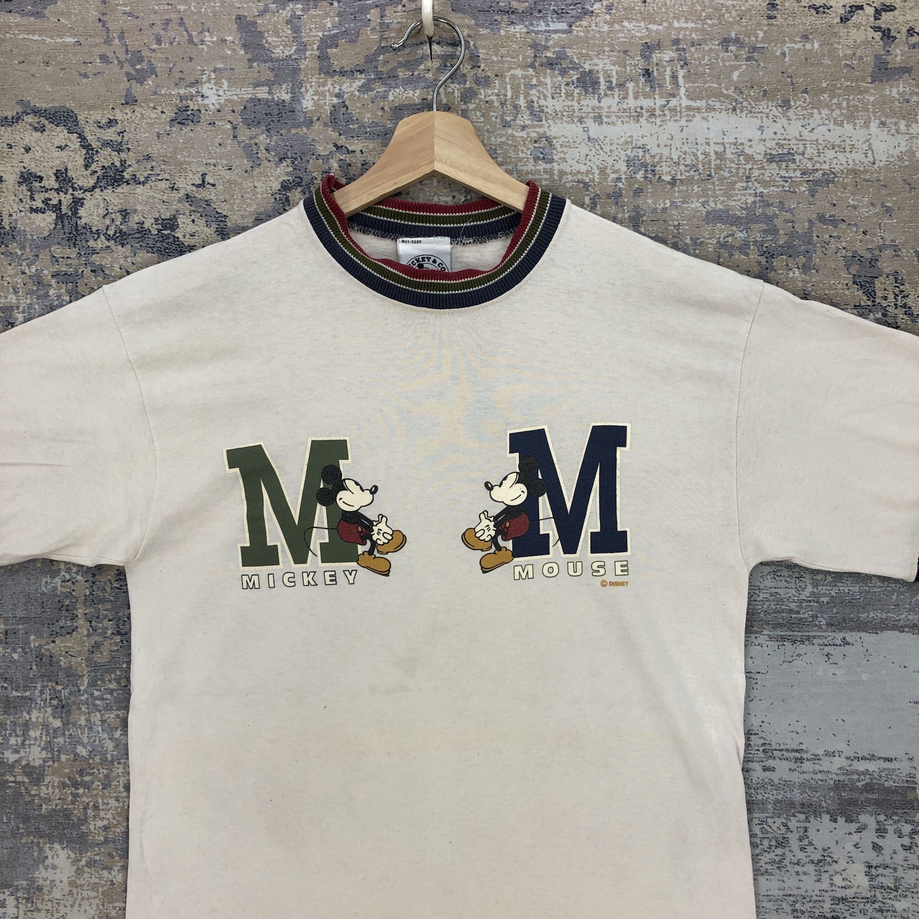 Disney × Vintage Vintage Mickey Mouse T Shirt Disney Cartoon Ringer Tee Size US M / EU 48-50 / 2 - 2 Thumbnail