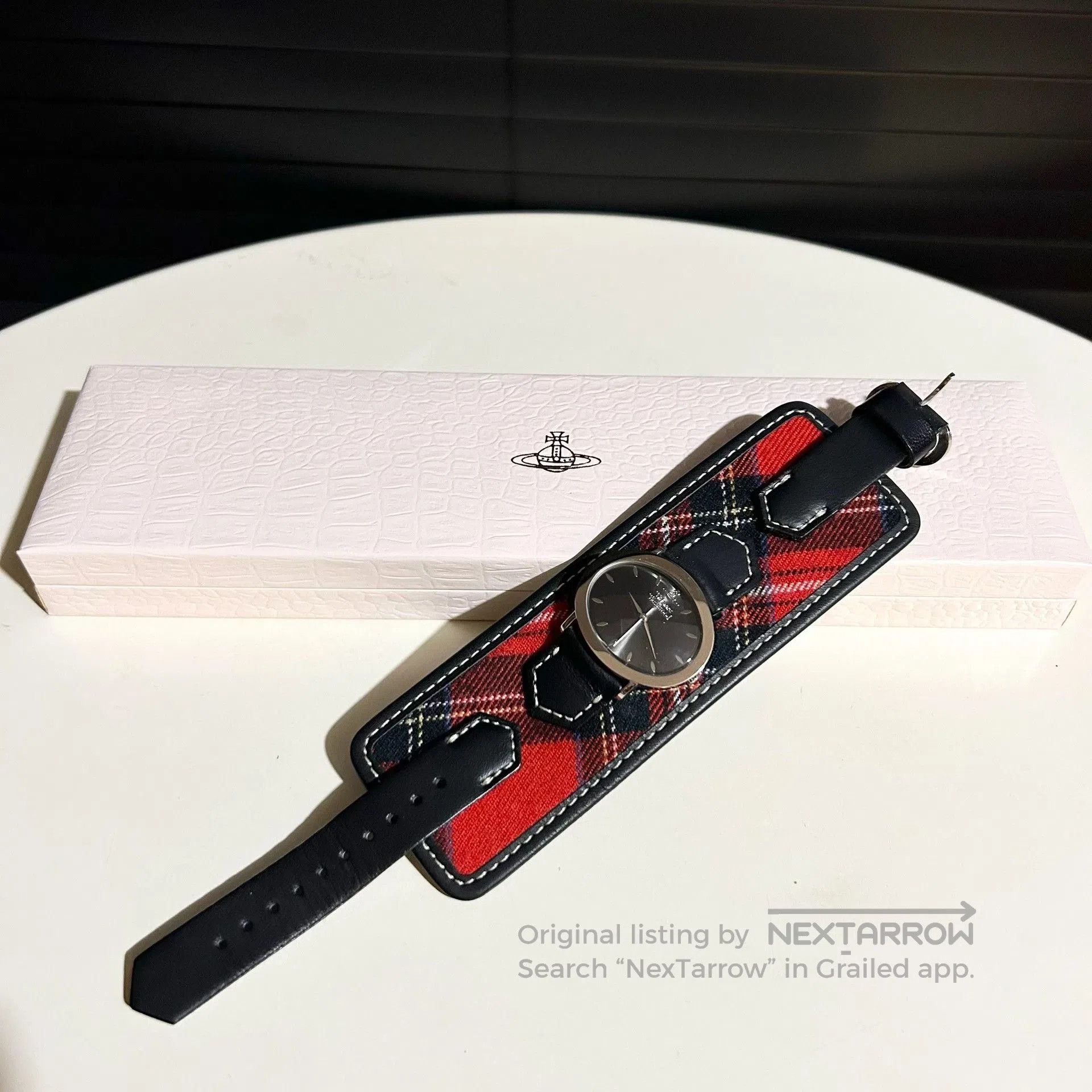 Vivienne Westwood Vivienne Westwood Vintage Saturn Red Black Check Watch. Size ONE SIZE - 3 Thumbnail
