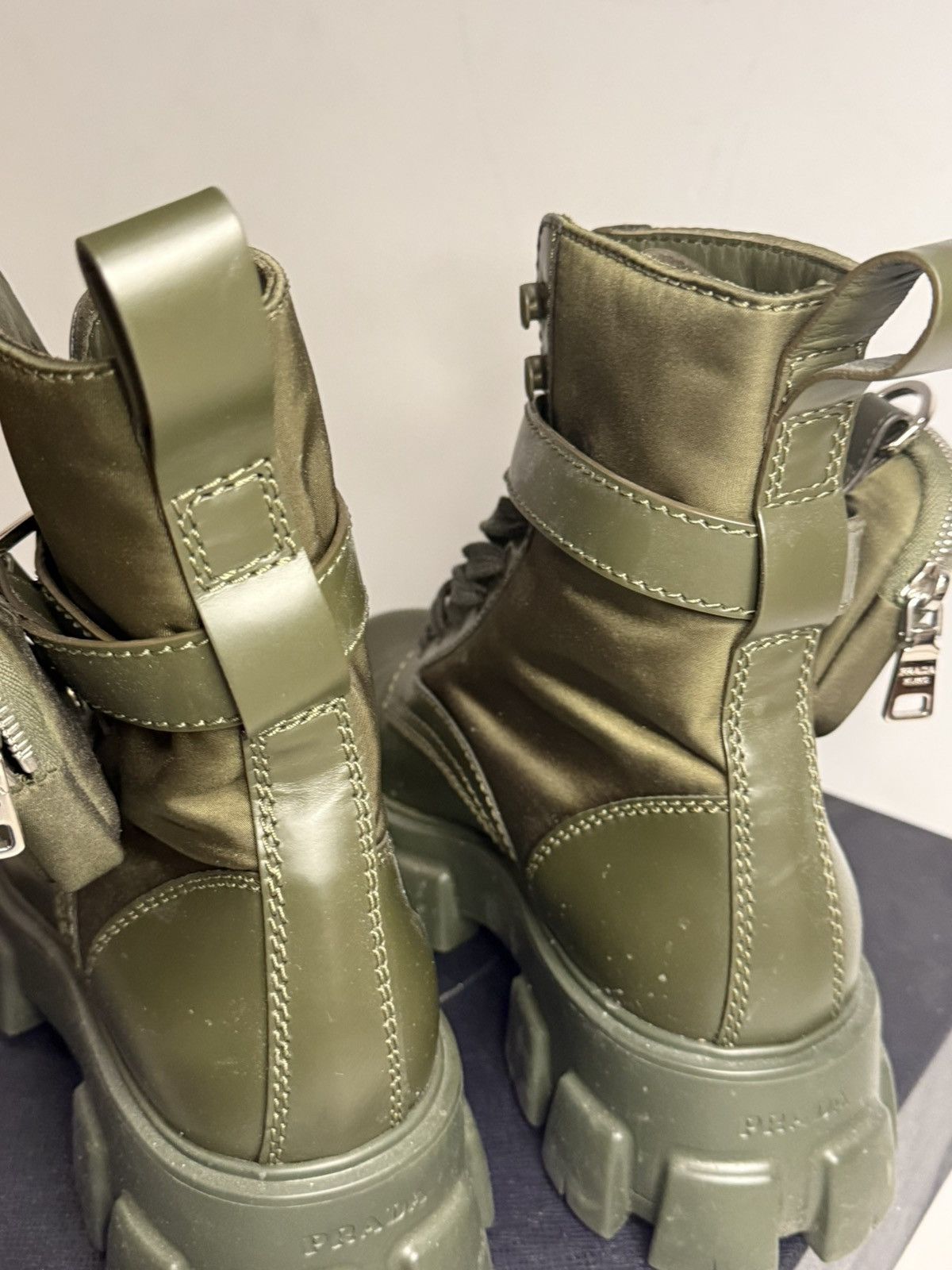 Prada Prada Monolith Combat Boot Olive Green Men’s US 10.5 w/Pouch Size US 10.5 / EU 43-44 - 7 Thumbnail
