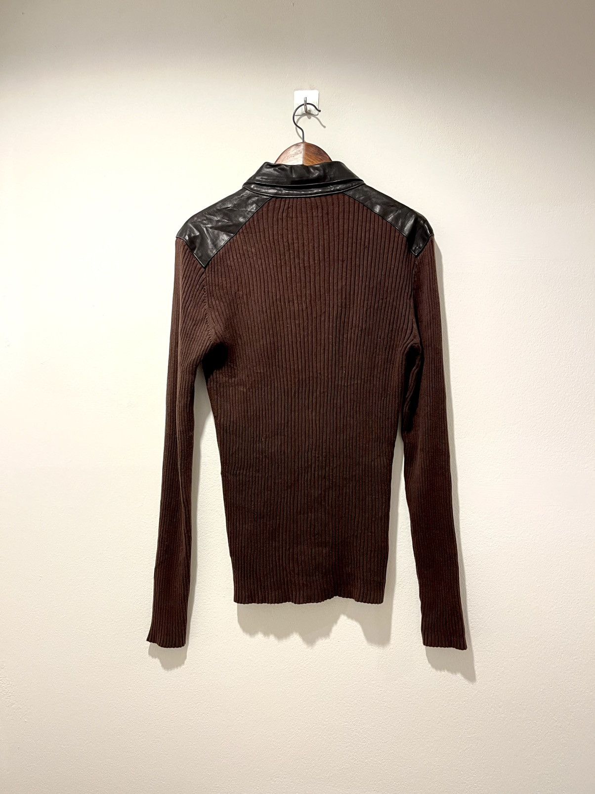 Morgan Homme KNIT x LEATHER HALF ZIPPER MORGAN HOMME LGB IF6WAS9 STYLE Size US M / EU 48-50 / 2 - 4 Thumbnail