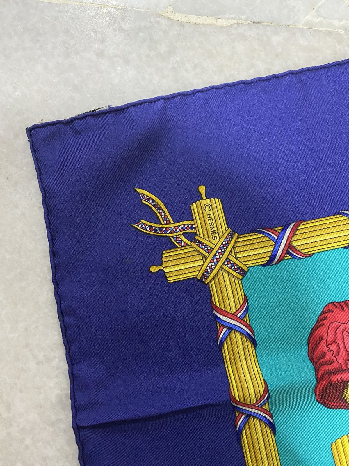 Hermes Vintage Hermes Scarf Masonic Symbols Silk Scarf Size ONE SIZE - 16 Thumbnail