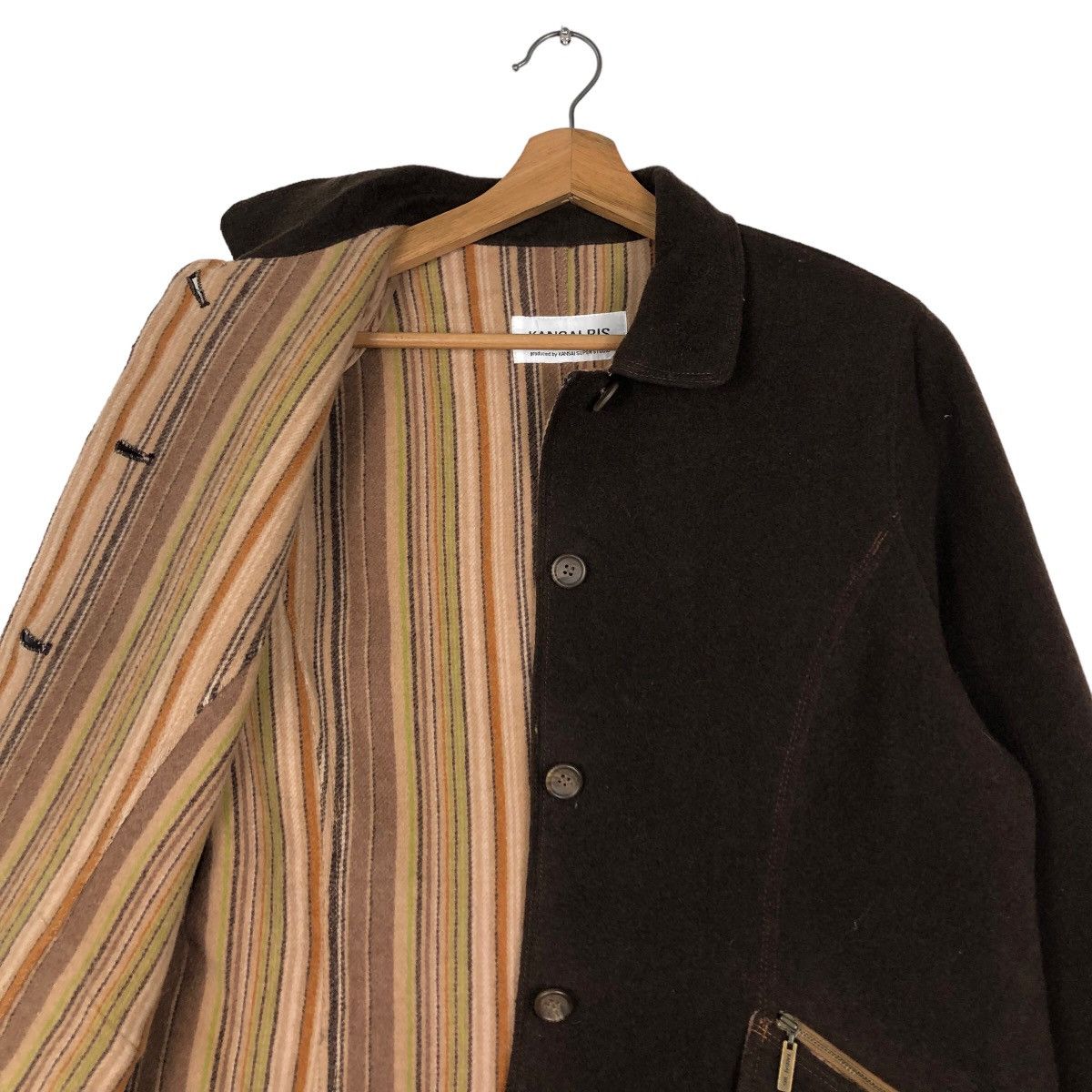 Japanese Brand 🔥Vintage Wool Chore Jacket Kansai Bis Japan Made Blanket Size US M / EU 48-50 / 2 - 12 Thumbnail